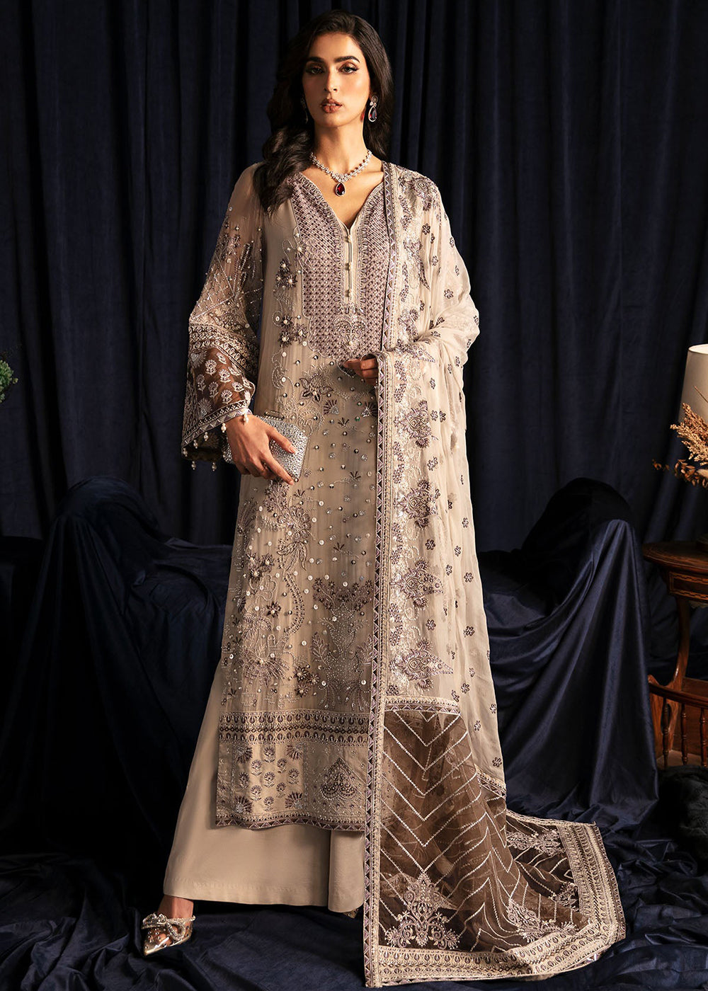Buy Now Elanora Embroidered Formals' 24 by Nureh | NEL-46 Online at Empress Online in USA, UK, Canada & Worldwide at Empress Clothing.