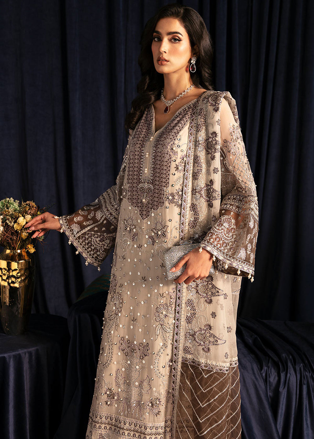 Buy Now Elanora Embroidered Formals' 24 by Nureh | NEL-46 Online at Empress Online in USA, UK, Canada & Worldwide at Empress Clothing.