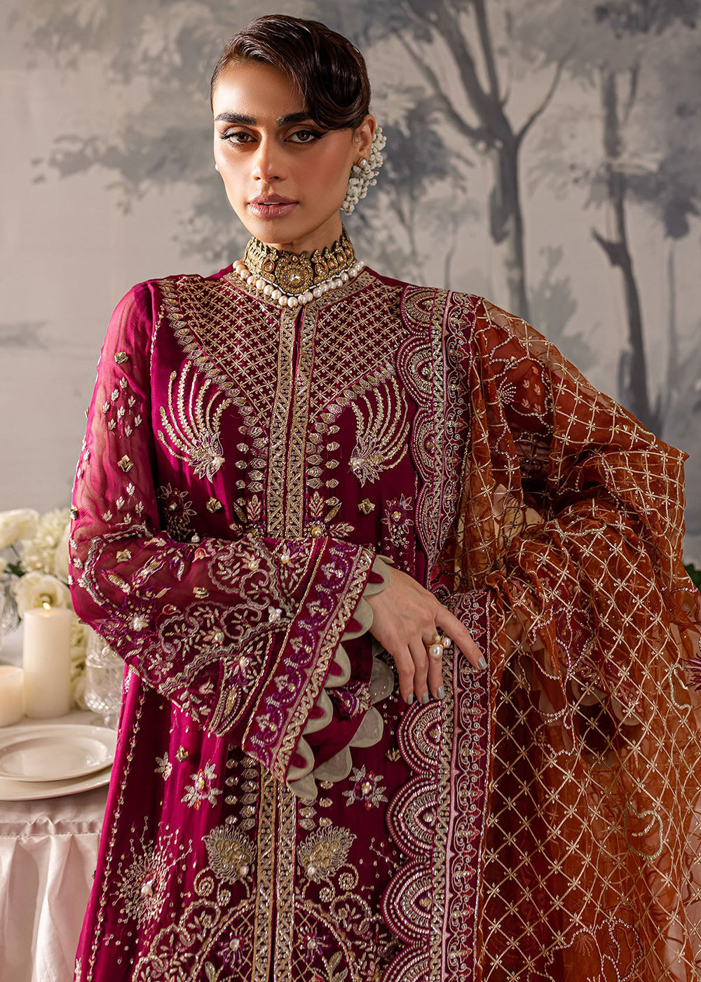 Buy Now Elanora Luxury Chiffon Collection '24 by Nureh | NEL-54 Online at Empress Online in USA, UK, Canada & Worldwide at Empress Clothing. 