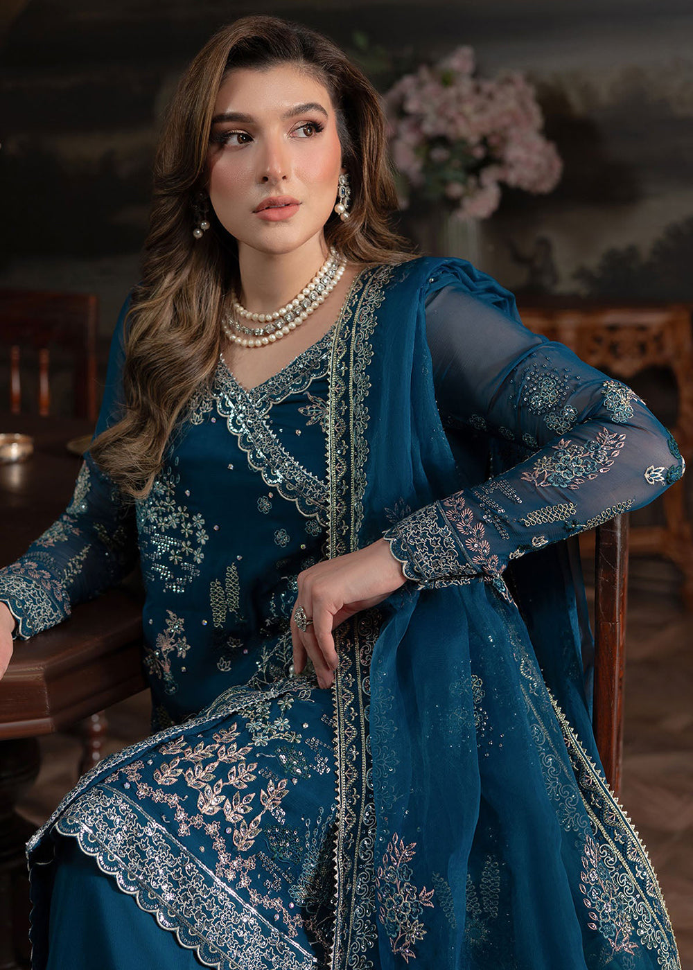 Buy Now Elanora Embroidered Formals '25 by Nureh | NEL-67 Online in USA, UK, Canada, Germany, Italy, Austria, France, UAE & Worldwide at Empress Clothing.
