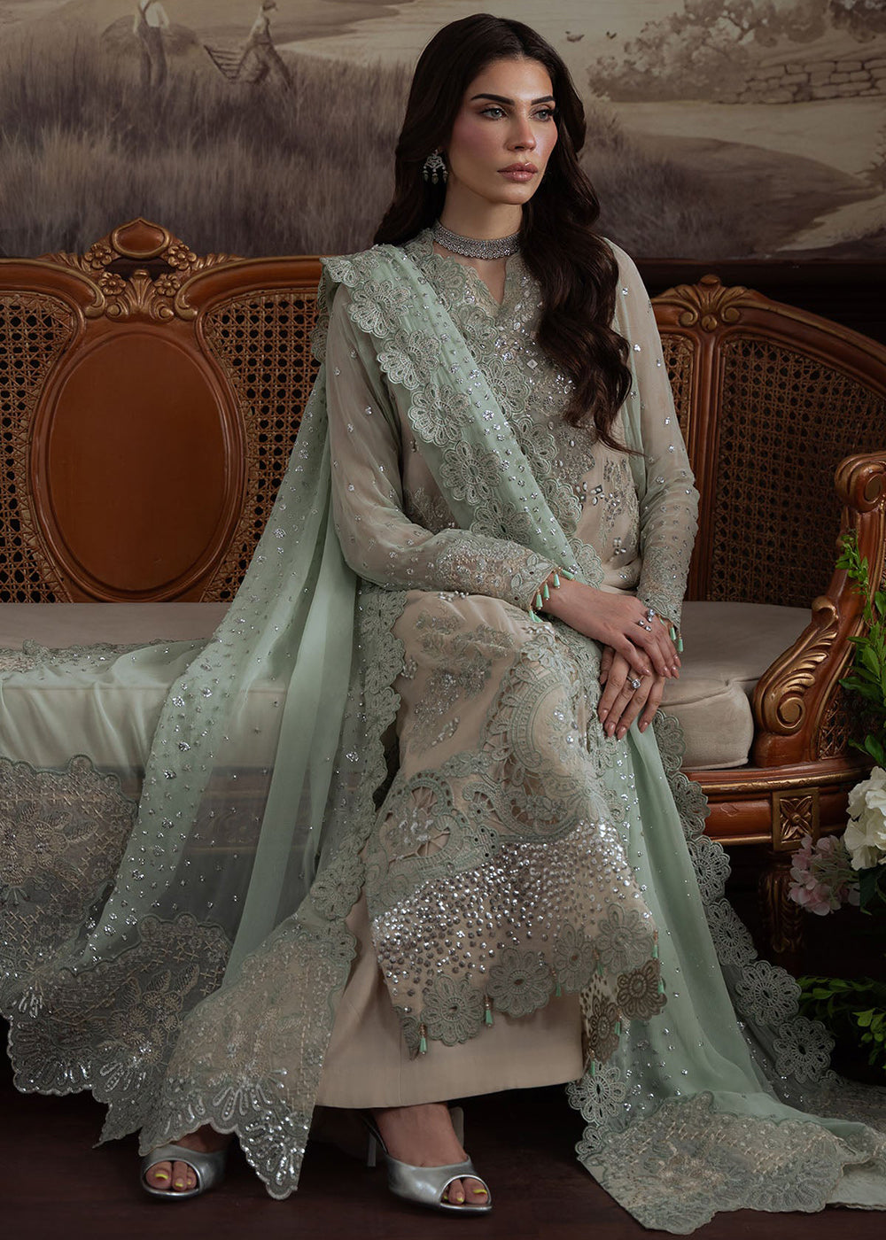 Buy Now Elanora Embroidered Formals '25 by Nureh | NEL-73 Online in USA, UK, Canada, Germany, Italy, Austria, France, UAE & Worldwide at Empress Clothing.