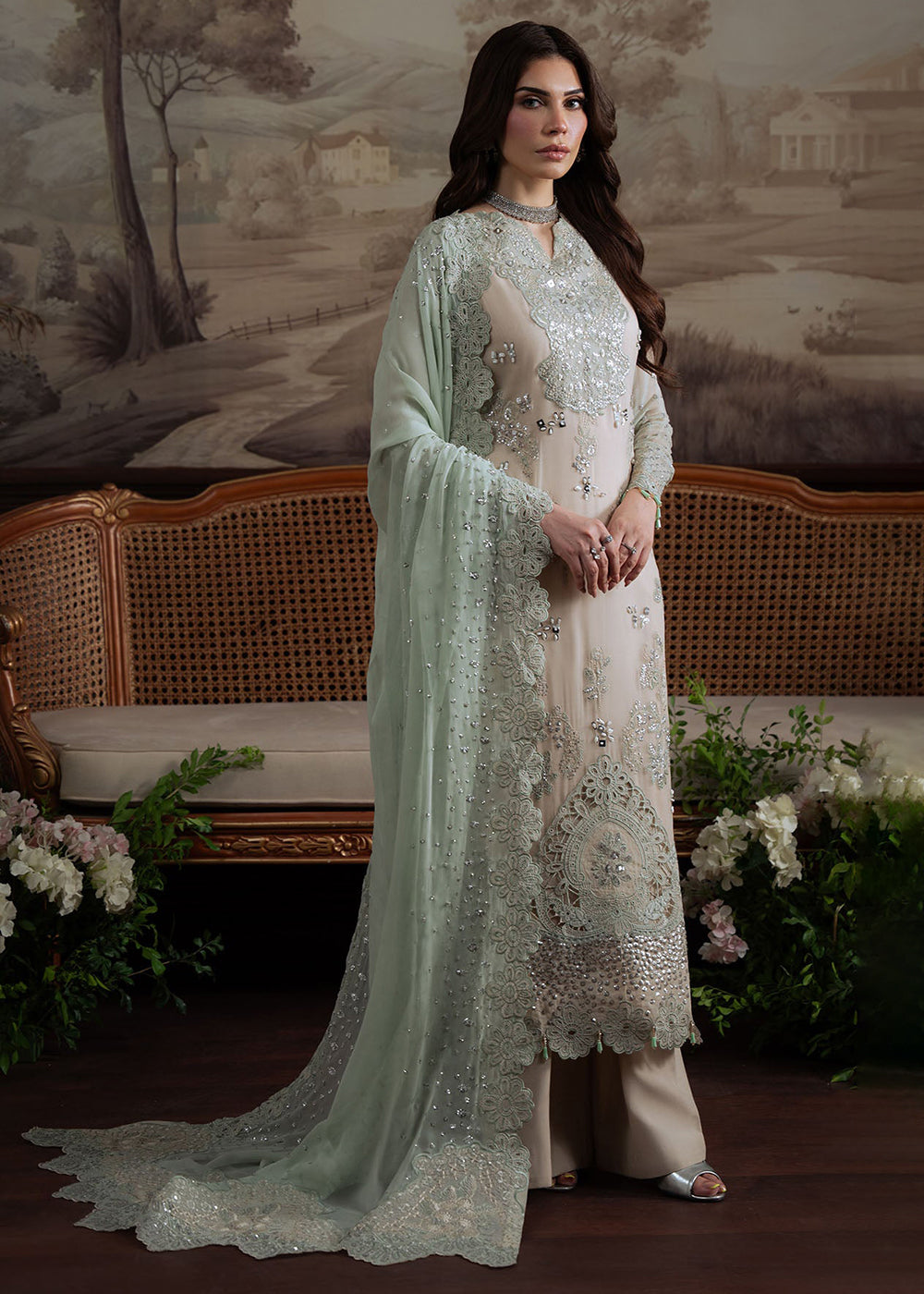 Buy Now Elanora Embroidered Formals '25 by Nureh | NEL-73 Online in USA, UK, Canada, Germany, Italy, Austria, France, UAE & Worldwide at Empress Clothing.