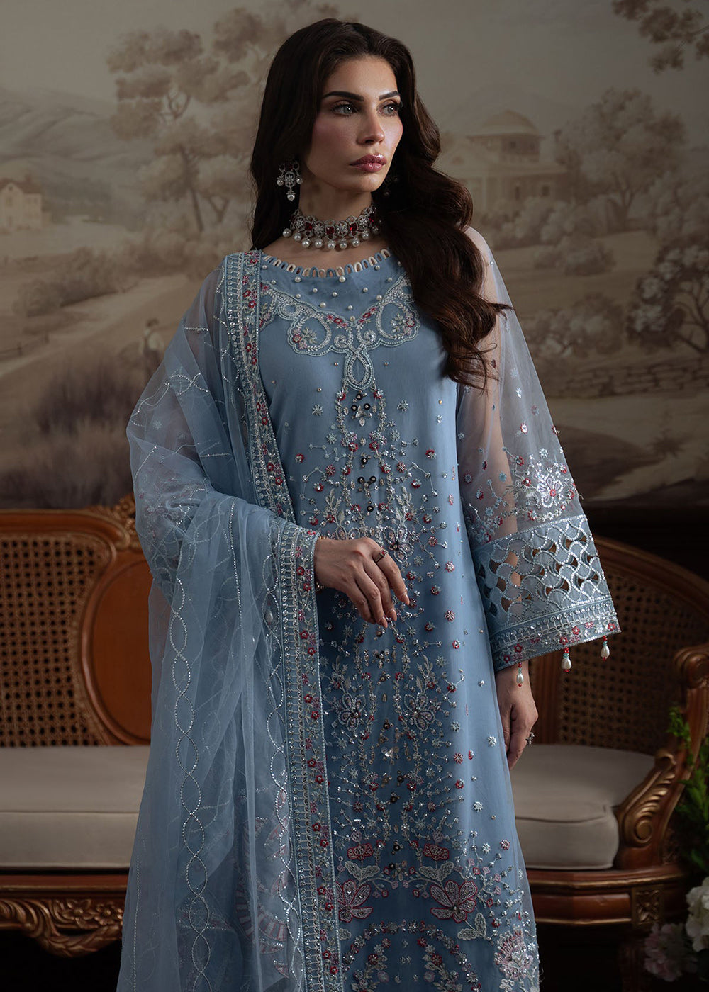 Buy Now Elanora Embroidered Formals '25 by Nureh | NEL-74 Online in USA, UK, Canada, Germany, Italy, Austria, France, UAE & Worldwide at Empress Clothing.