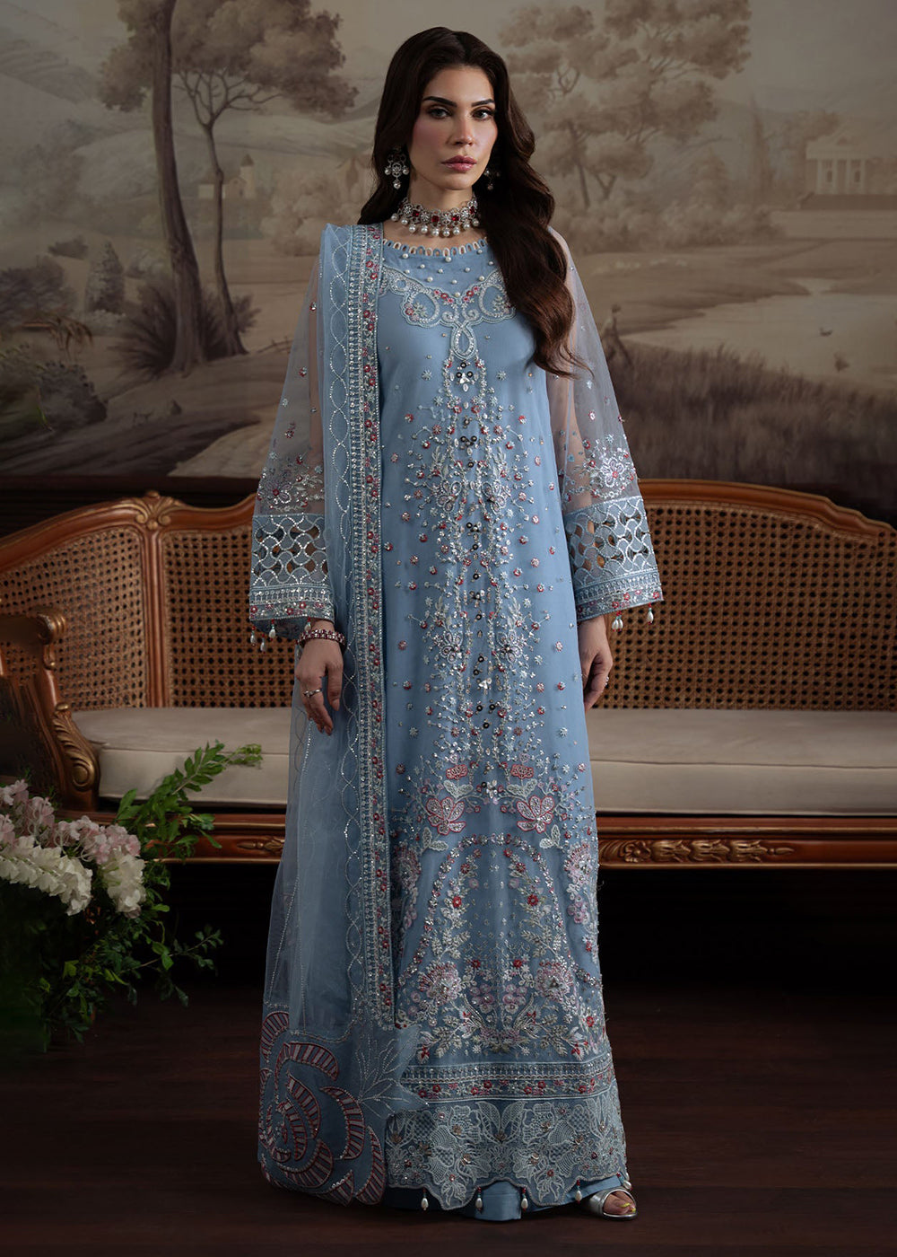 Buy Now Elanora Embroidered Formals '25 by Nureh | NEL-74 Online in USA, UK, Canada, Germany, Italy, Austria, France, UAE & Worldwide at Empress Clothing.