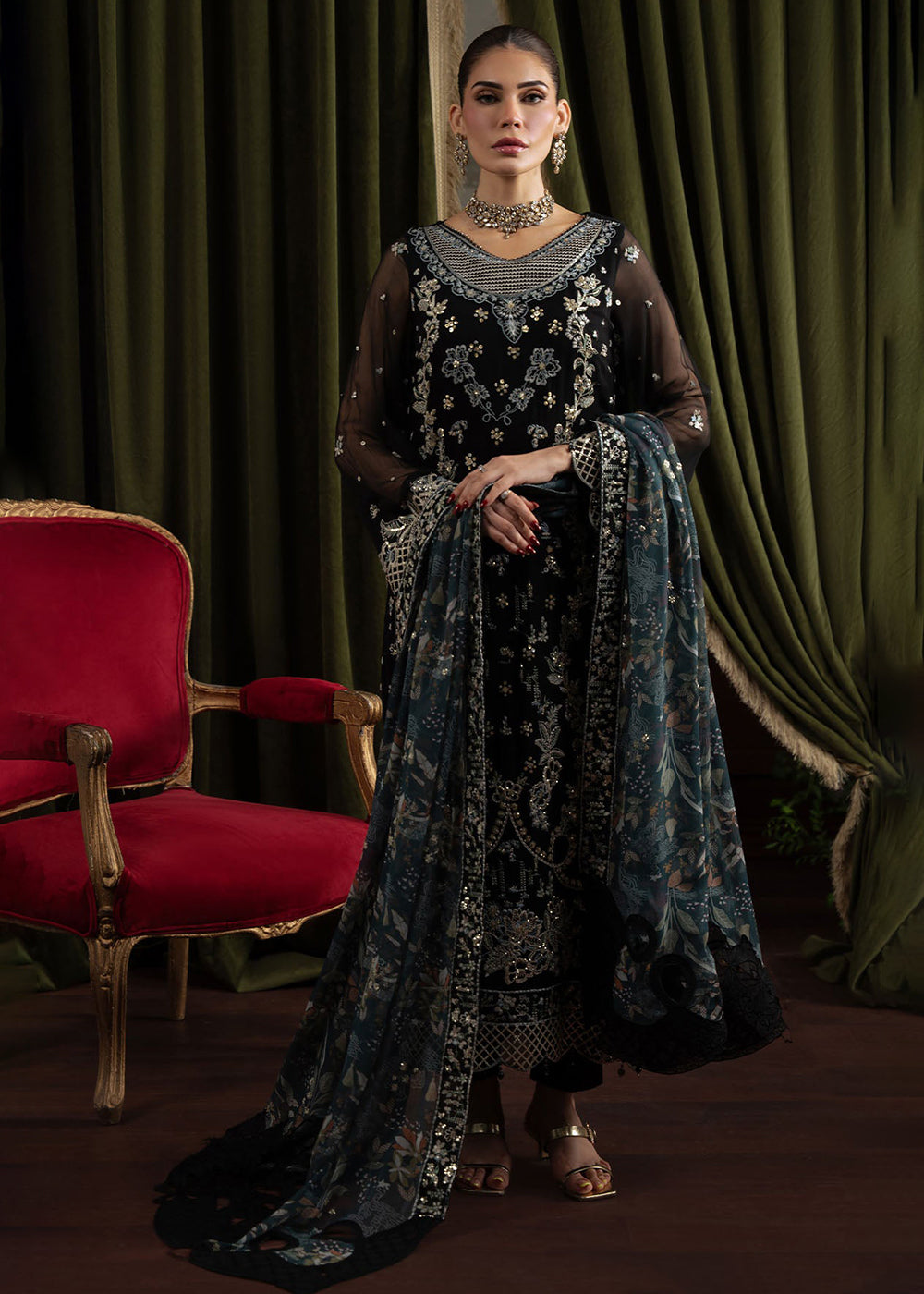 Buy Now Elanora Embroidered Formals '25 by Nureh | NEL-75 Online in USA, UK, Canada, Germany, Italy, Austria, France, UAE & Worldwide at Empress Clothing.