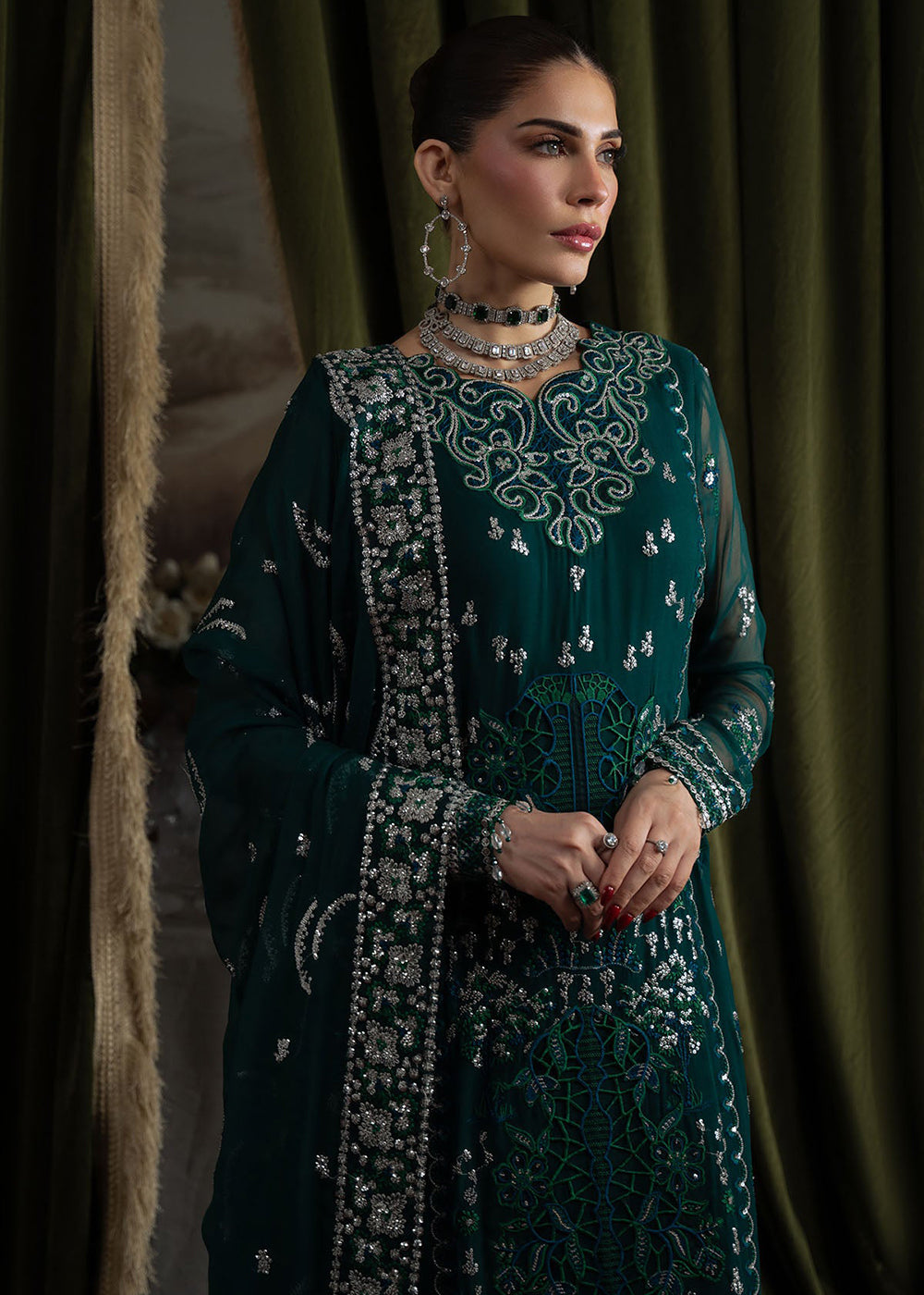 Buy Now Elanora Embroidered Formals '25 by Nureh | NEL-77 Online in USA, UK, Canada, Germany, Italy, Austria, France, UAE & Worldwide at Empress Clothing.
