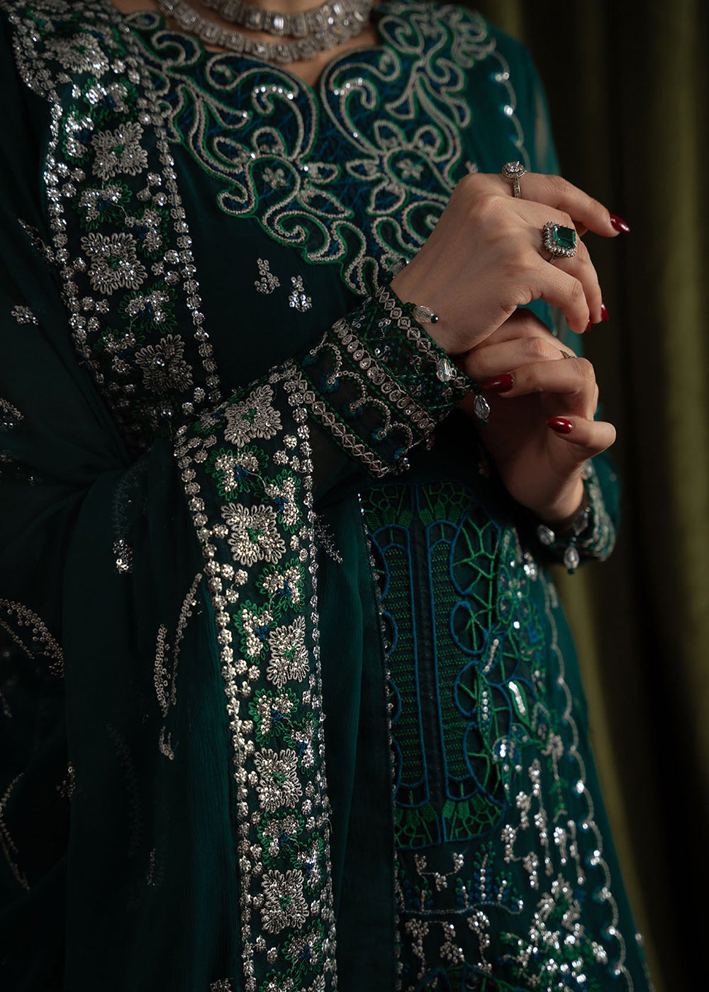 Buy Now Elanora Embroidered Formals '25 by Nureh | NEL-77 Online in USA, UK, Canada, Germany, Italy, Austria, France, UAE & Worldwide at Empress Clothing.