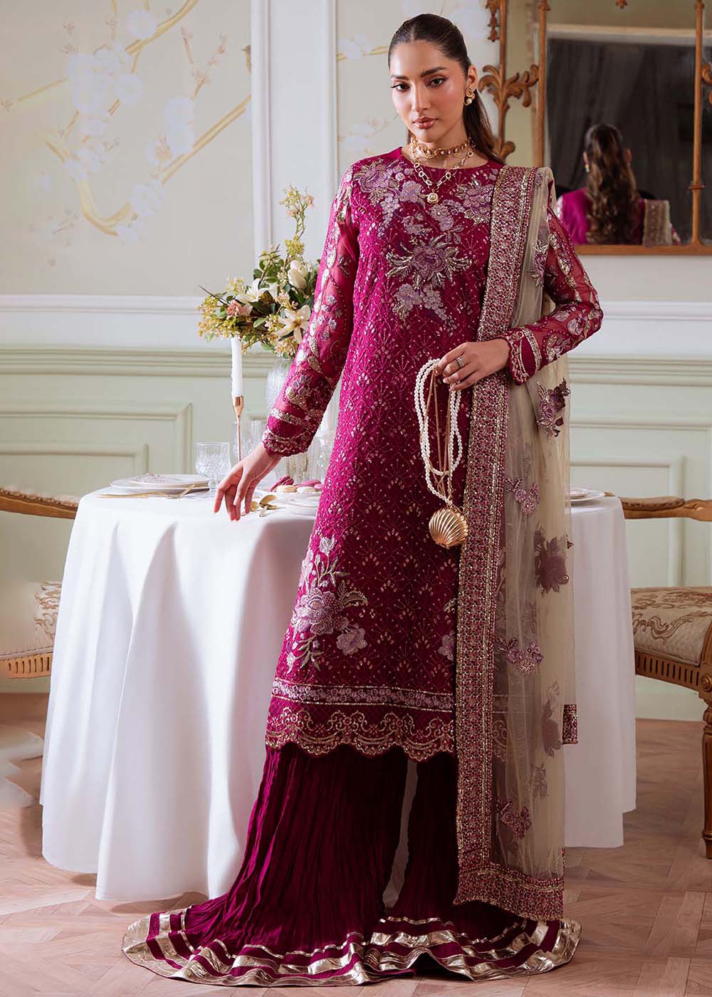 Buy Now Elanora Embroidered Formals '25 by Nureh | NEL-78 Online in USA, UK, Canada, Germany, Italy, Austria, France, UAE & Worldwide at Empress Clothing.