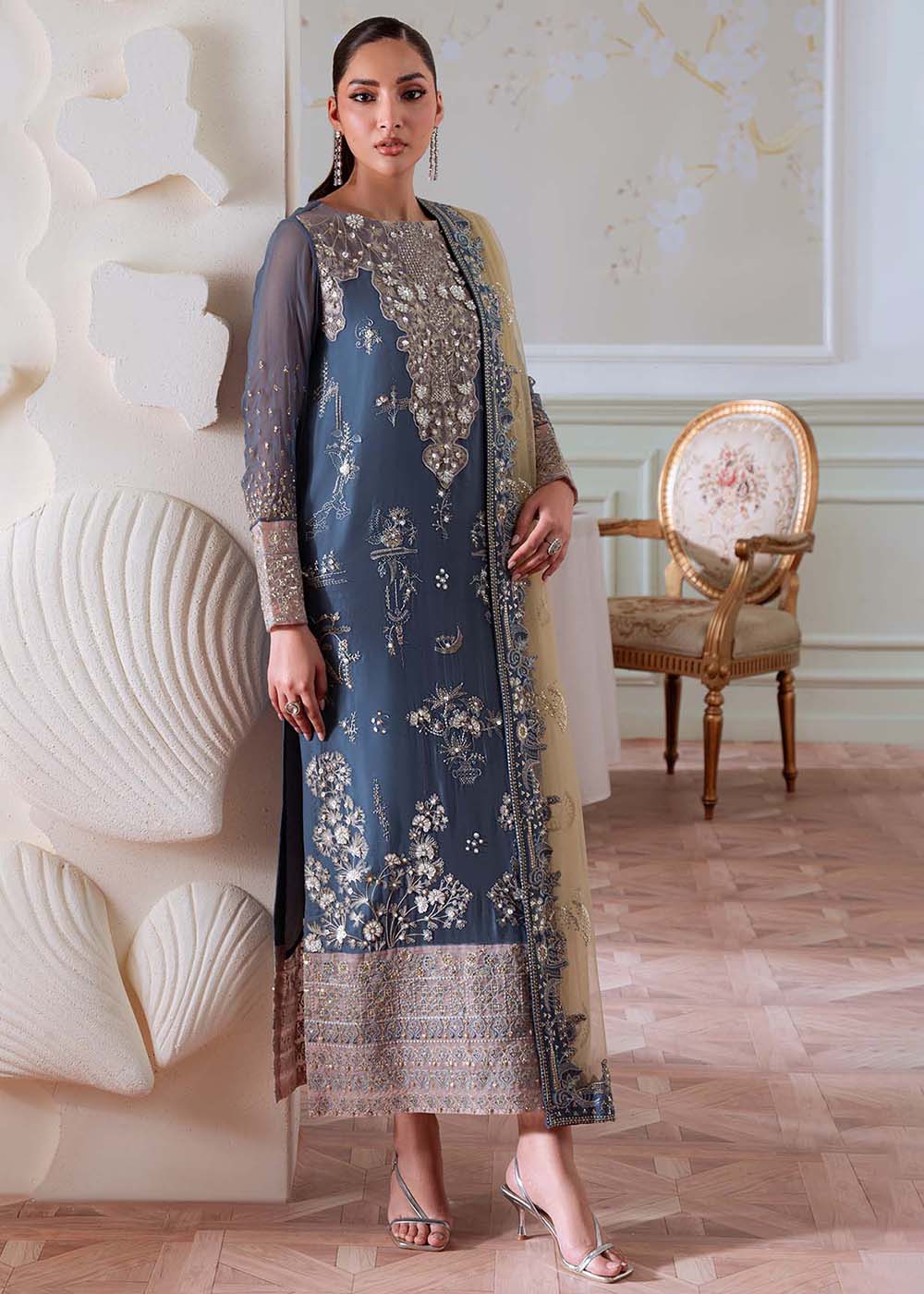 Buy Now Elanora Embroidered Formals '25 by Nureh | NEL-82 Online in USA, UK, Canada, Germany, Italy, Austria, France, UAE & Worldwide at Empress Clothing.