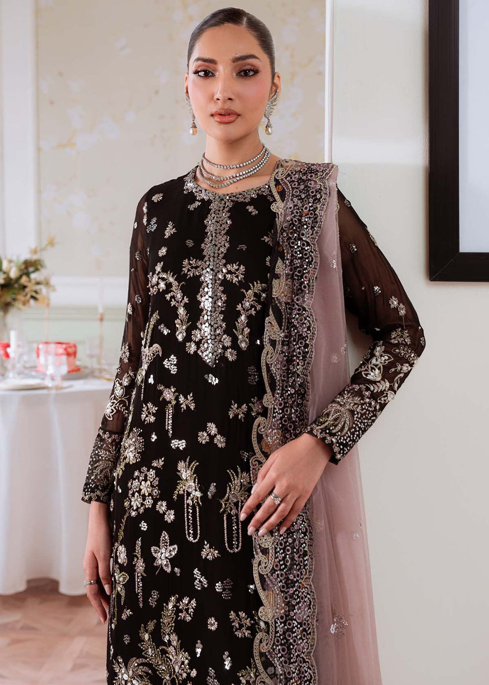 Buy Now Elanora Embroidered Formals '25 by Nureh | NEL-83 Online in USA, UK, Canada, Germany, Italy, Austria, France, UAE & Worldwide at Empress Clothing.