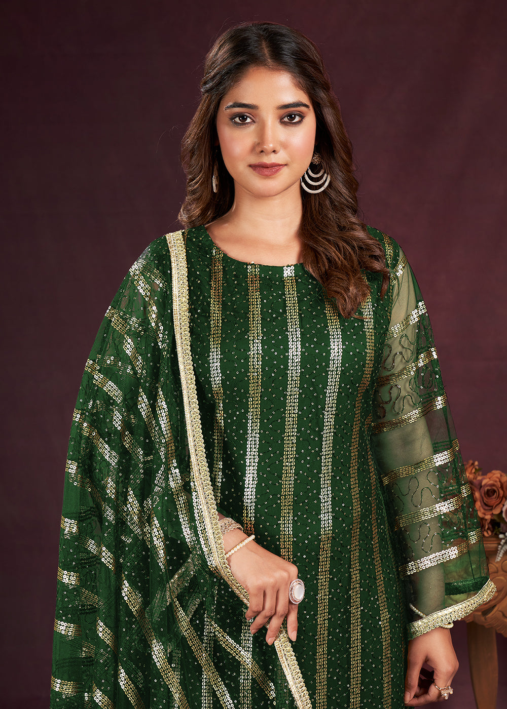 Buy Now Green Butterfly Net Embroidered Festive Salwar Suit Online in USA, UK, Canada, Germany, Australia & Worldwide at Empress Clothing. 
