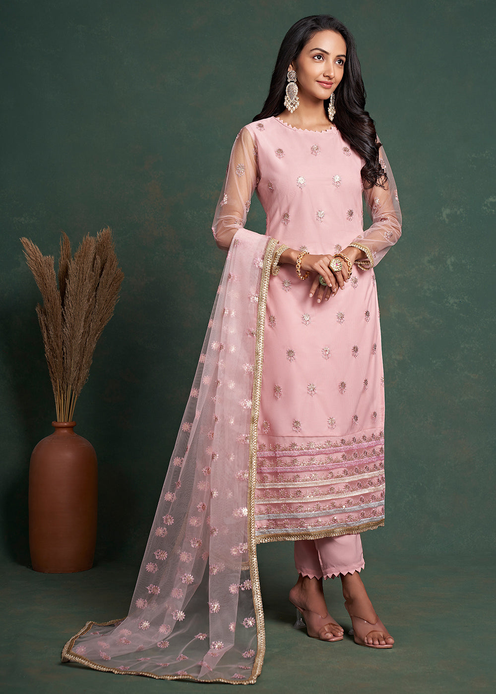 Designer Suits Wedding Salwar Suit Online Shopping Pink Salwar