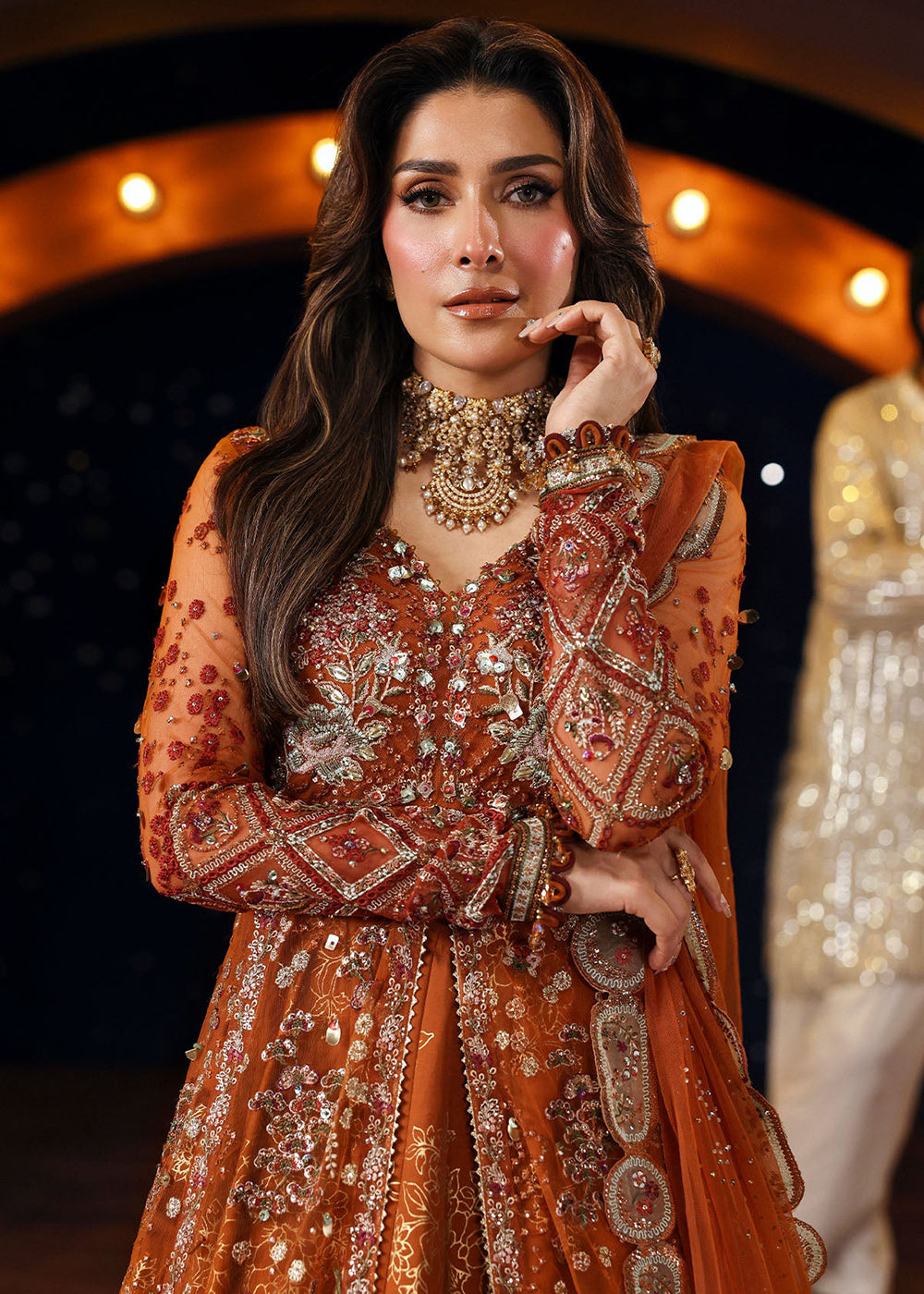 Buy Now Jhoomro Luxury Formals '25 by Nureh | NL-80 Zardozi Online in US, UK, Canada, Germany, Italy, Austria, France, Singapore, UAE & Worldwide at Empress.