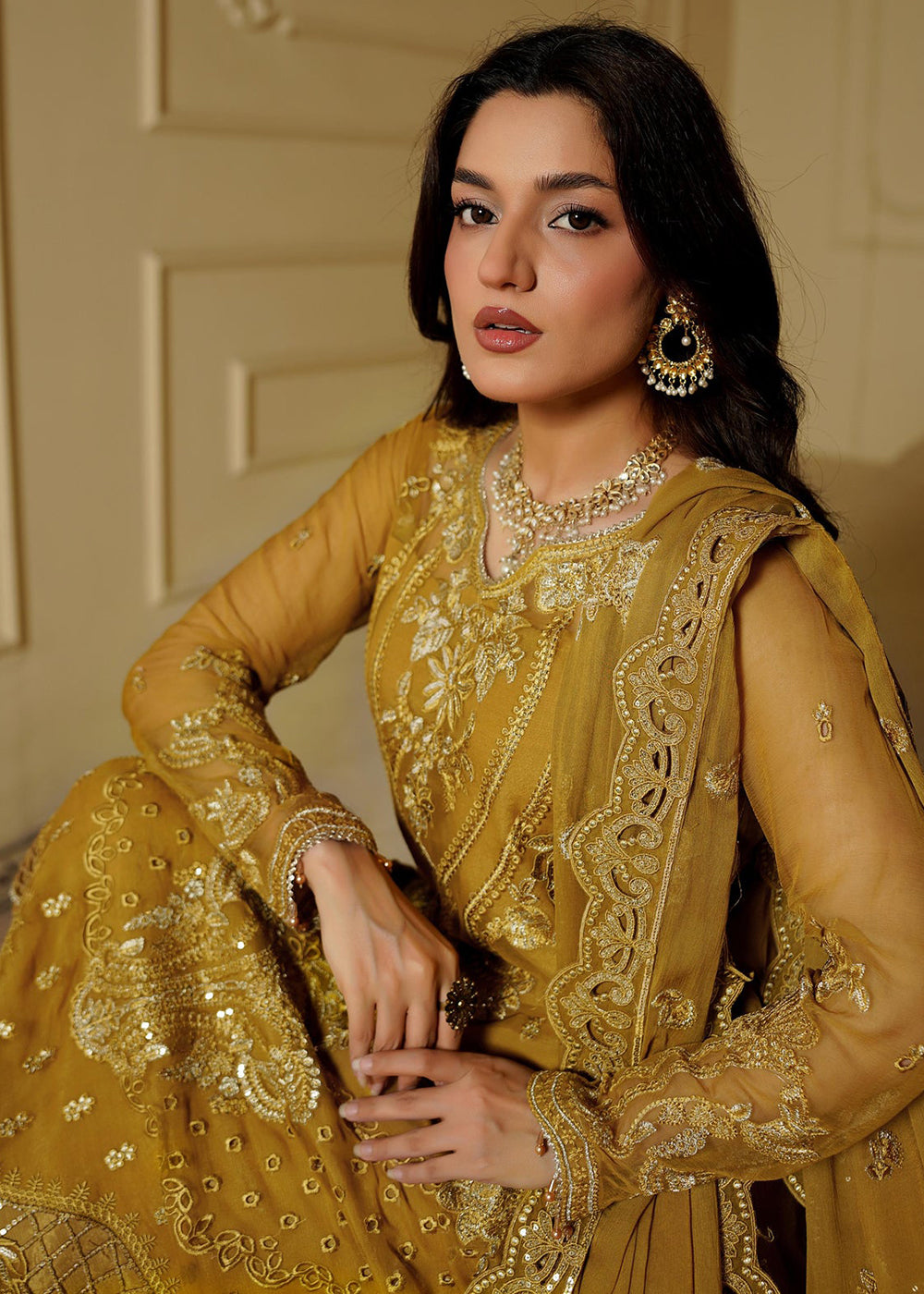 Buy Now Aarzu Luxury Formals '25 by Maryam's | Nyra Online in USA, UK, Canada, France, Italy, Germany, Qatar, UAE, Singapore & Worldwide at Empress Clothing.