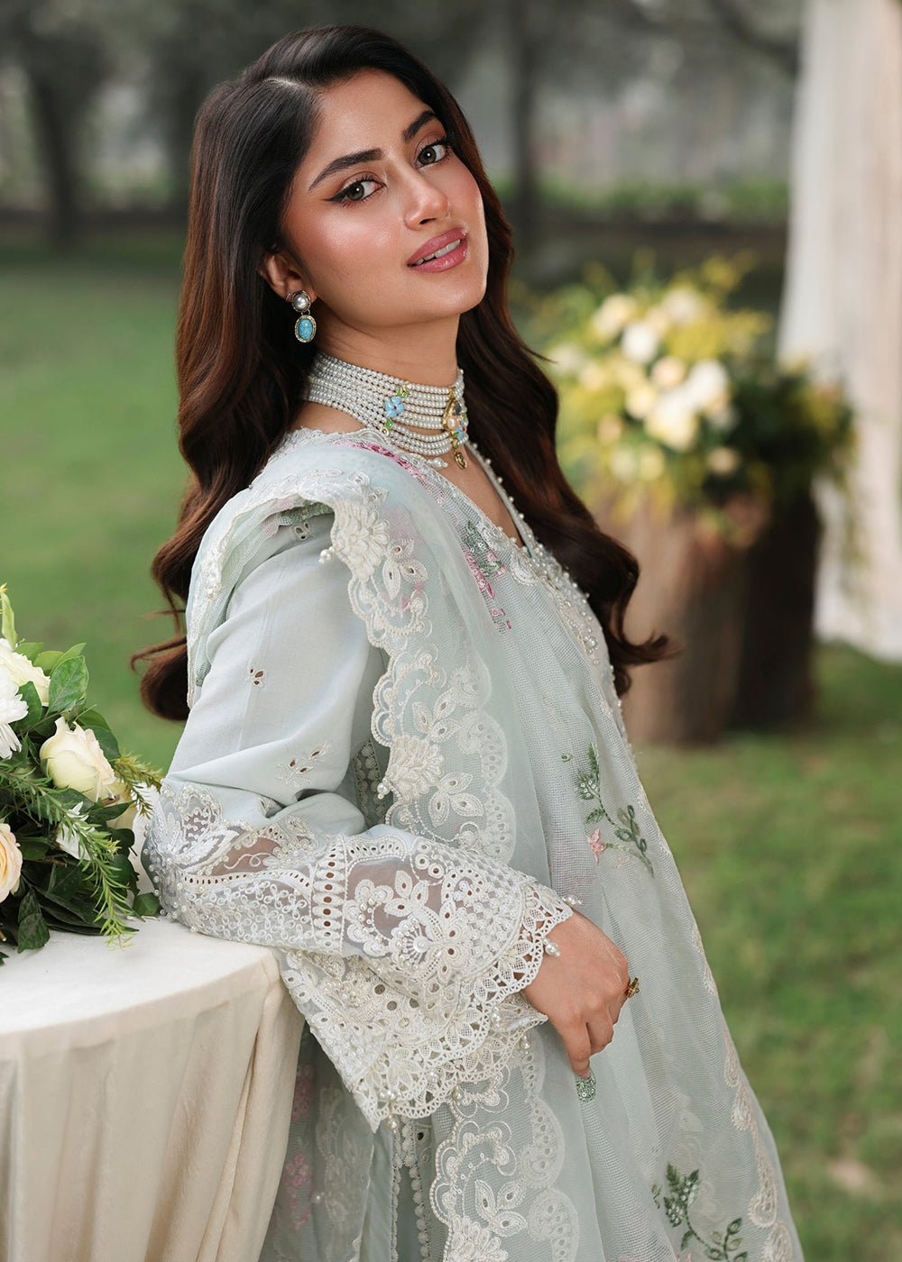 Buy Now Tales of Petals Luxury Lawn '26 by Sardinia | OCEAN WAVES Online in US, UK, Canada, France, Greece, Germany, Ireland, Sweden & Worldwide at Empress.