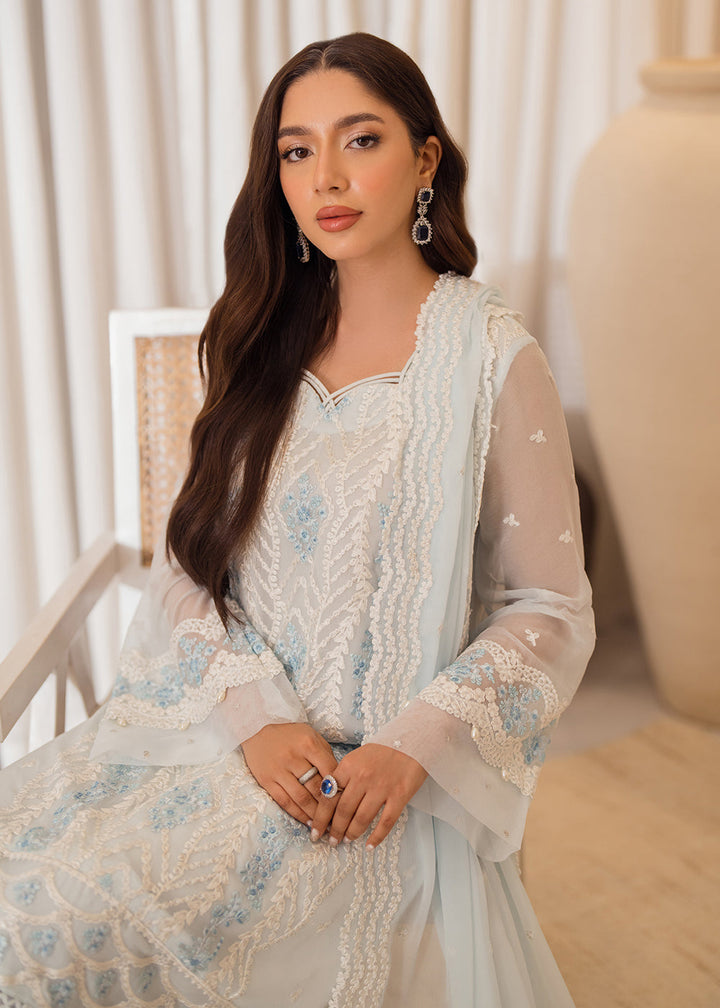 Buy Now 3 Pcs Embroidered Luxury Chiffon Formals '24 by Azure | Ocean Whisper Online at Empress Online in USA, UK, Canada & Worldwide at Empress Clothing.