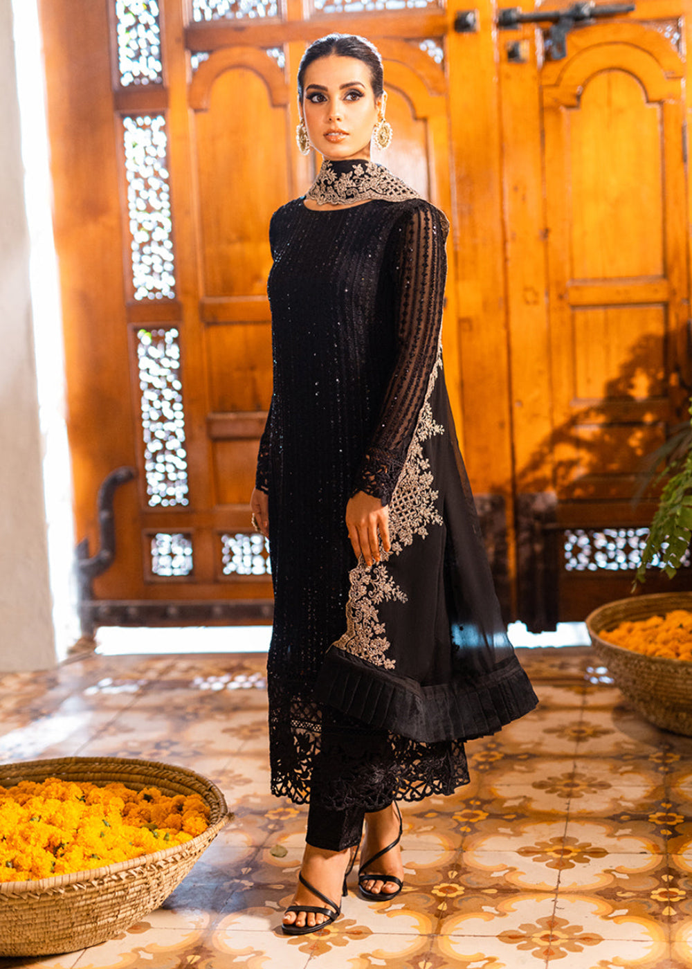 Buy Now Azure Luxe Festive Embroidered by Ahmed Patel | Onyx Dove Online in USA, UK, Canada & Worldwide at Empress Clothing. 