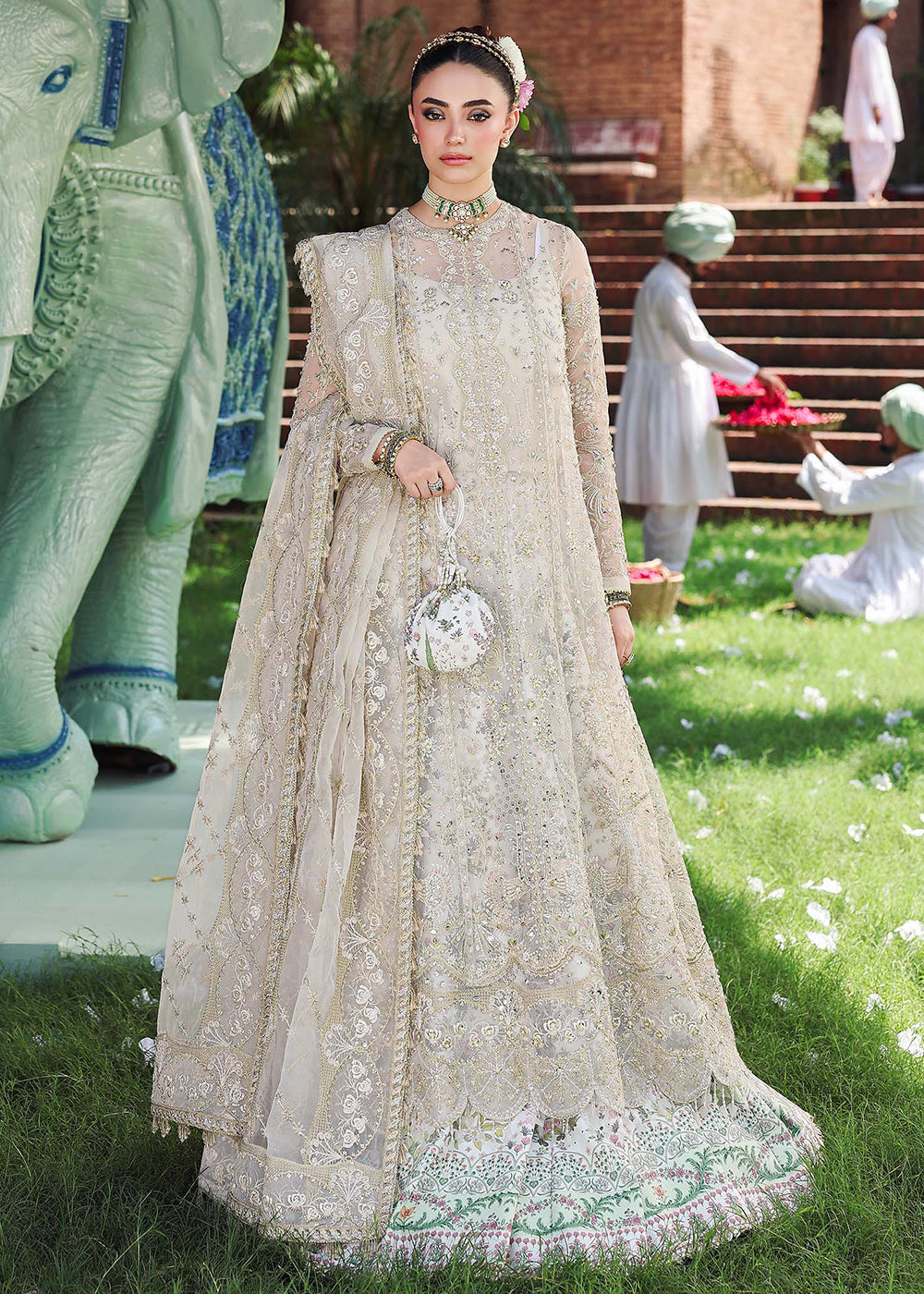 slim fit dress slacks Luxury Mint Wedding Maxi for Walima main image 0