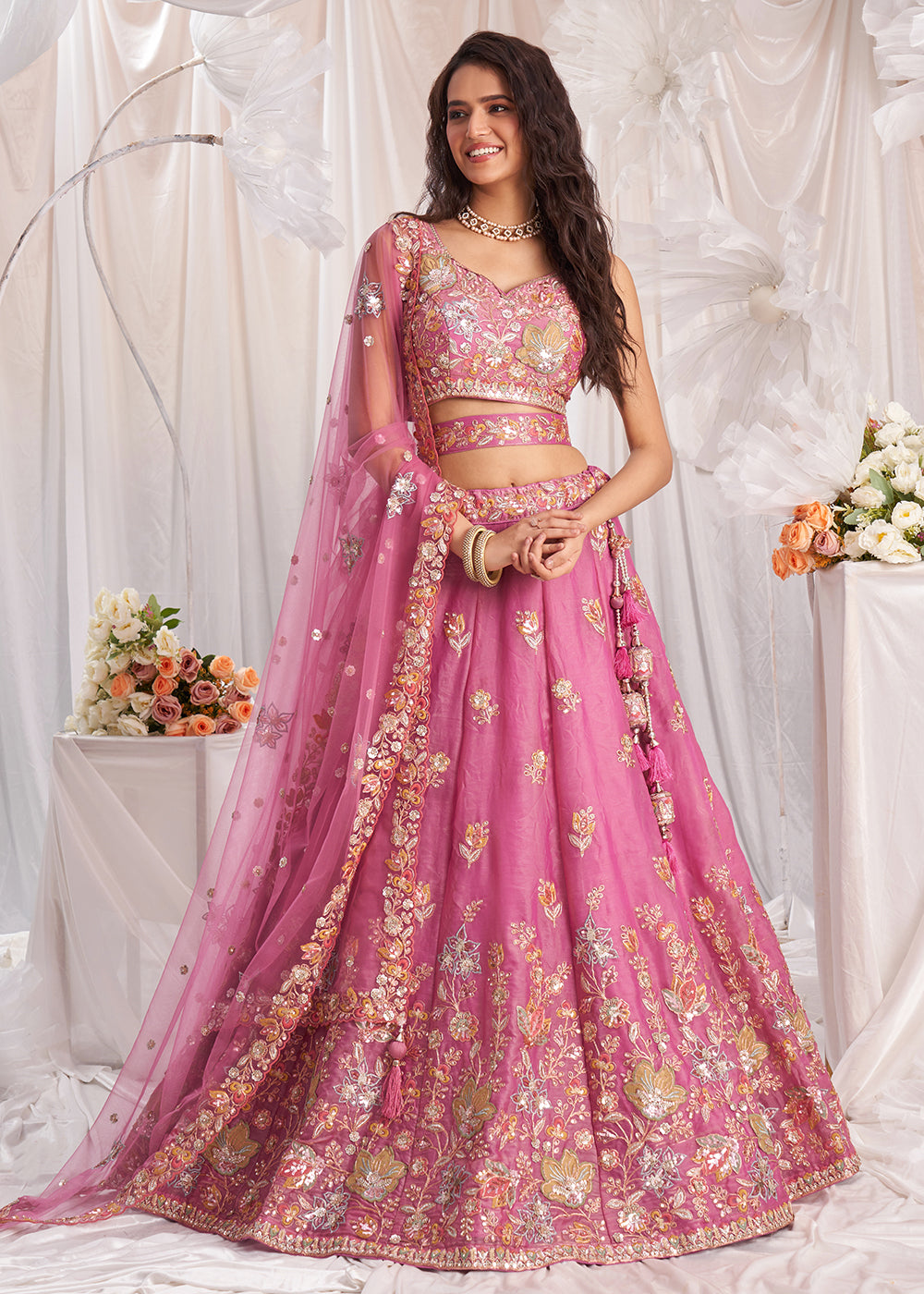 Designer Baby Pink lehenga choli for women, Bridesmaids Lehenga choli outlet ,wedding bridal wear lengha choli custom made party wear ghagra choli