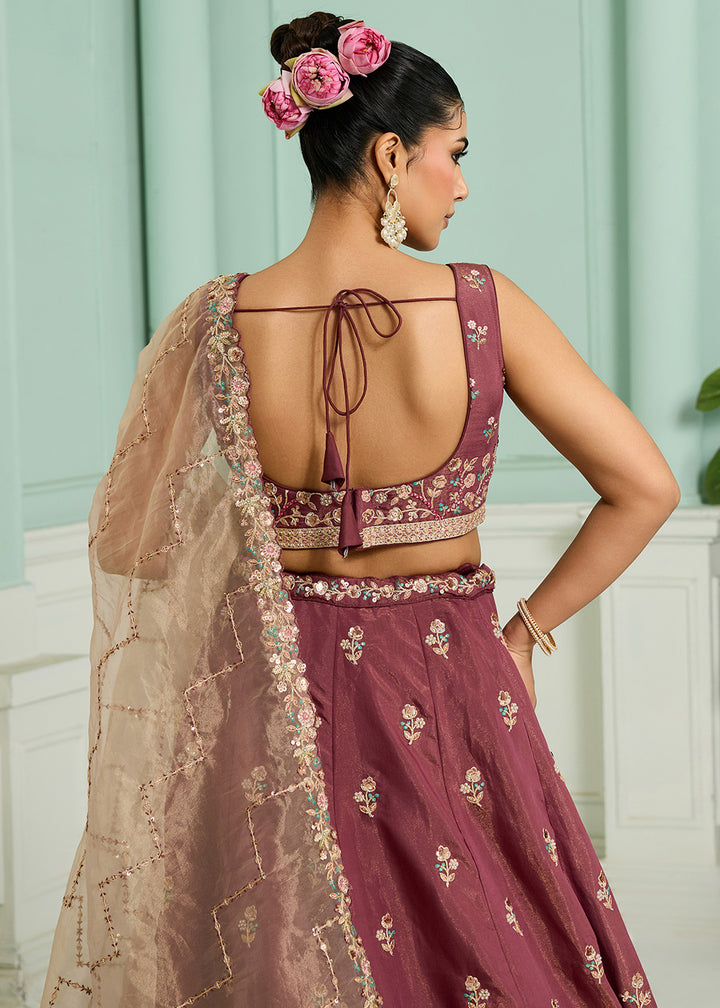 Buy Now Pink Georgette Wedding Embroidered Lehenga Choli Online in US, UK, Canada, France, Italy, Germany, Sweden, Denmark, Greece, UAE & Worldwide at Empress.