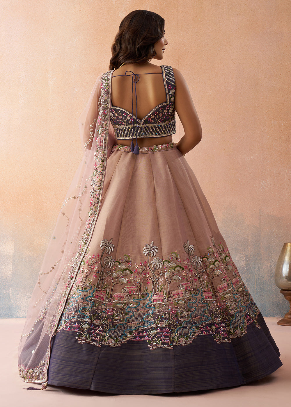 Buy Now Net Ombre Purple & Mauve Festive Wear Lehenga Choli Online in US, UK, Canada, France, Italy, Germany, Australia, Greece, Sweden, & Worldwide at Empress.