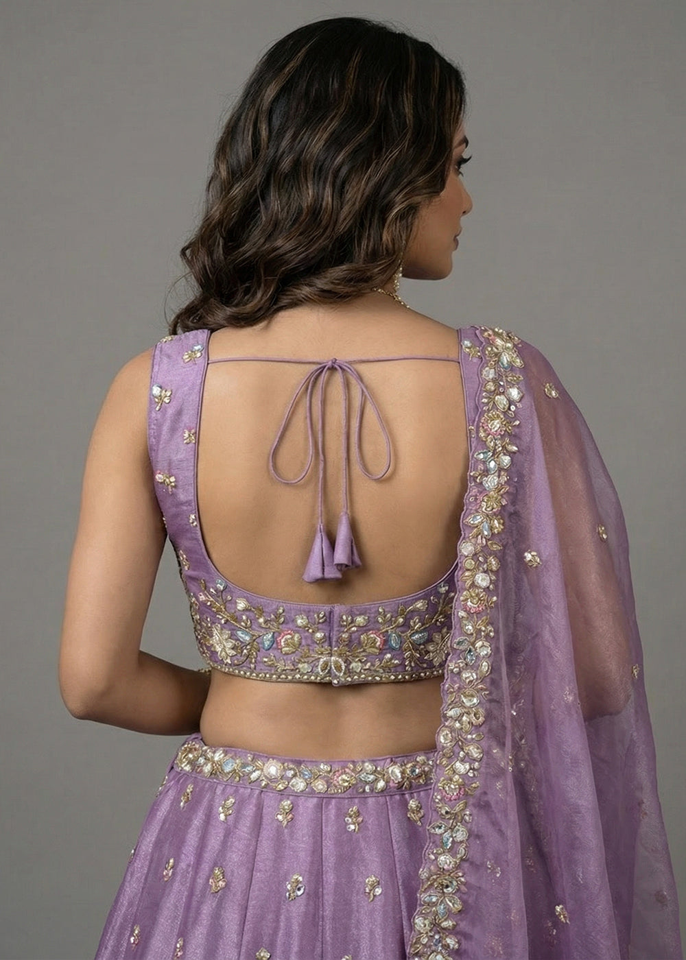 Buy Now Designer Style Lavender Color Bridesmaids Lehenga Choli Online in US, UK, Canada, France, Italy, Germany, Sweden, Austria, UAE &amp; Worldwide at Empress.