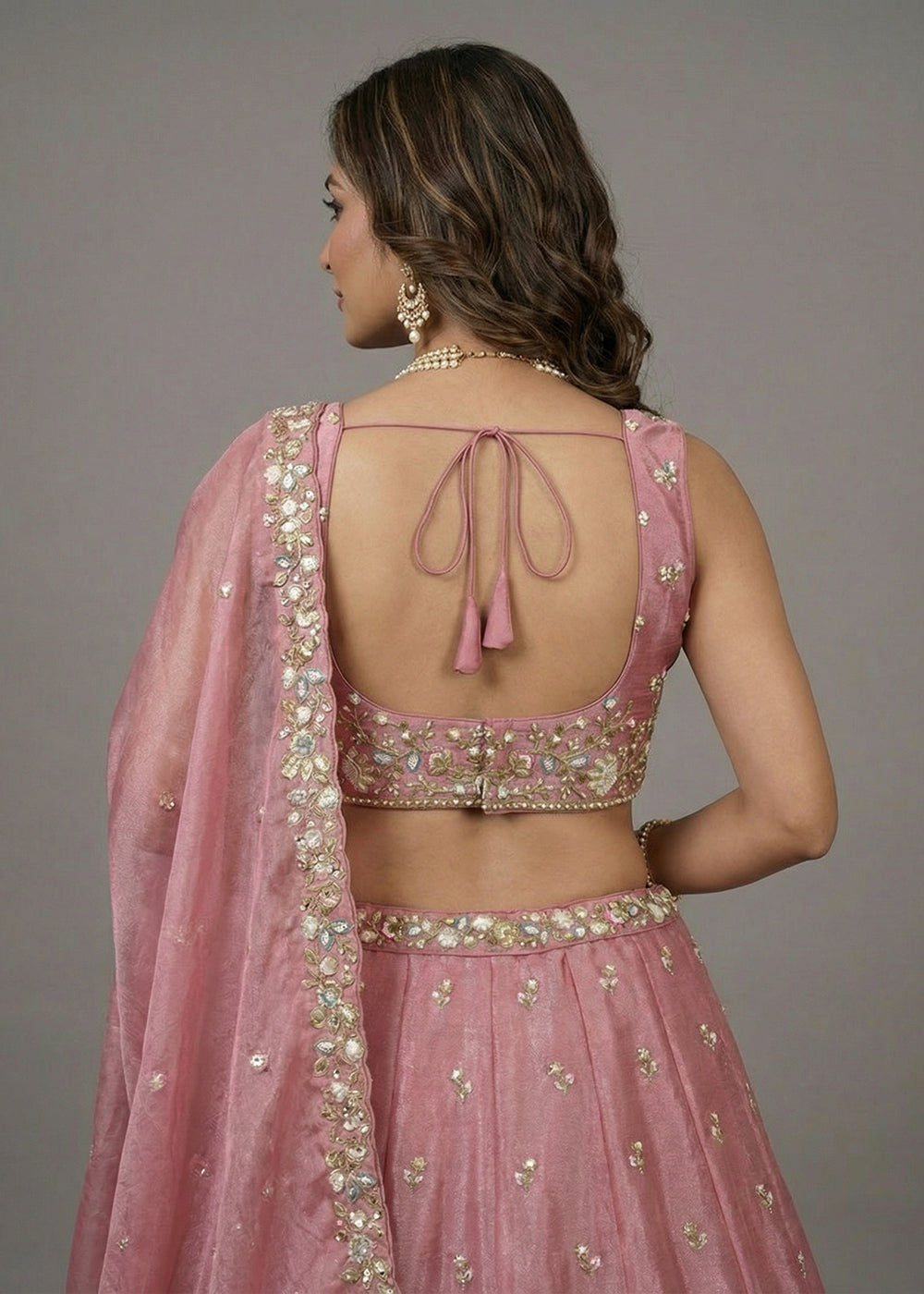 Buy Now Designer Style Pink Color Bridesmaids Lehenga Choli Online in US, UK, Canada, France, Italy, Germany, Sweden, Austria, UAE &amp; Worldwide at Empress.