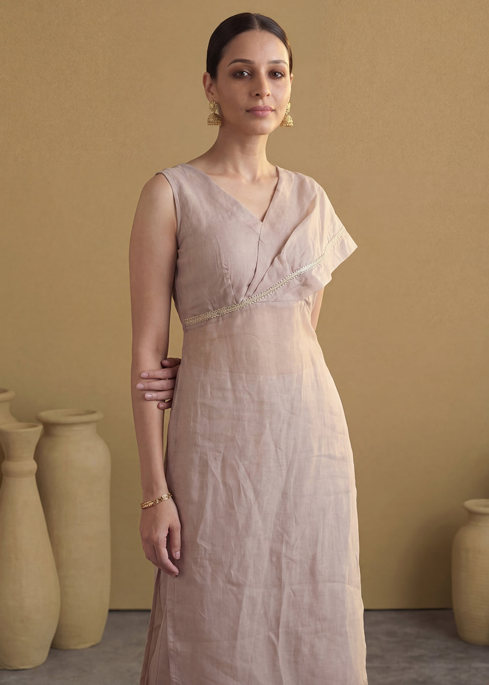 Buy Now Lavender Silk Designer Indo Western Style Dress Online in US, UK, Canada, Netherlands, Germany, Italy, France, Sweden, UAE & Worldwide at Empress.