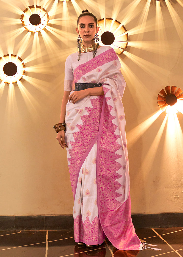 Buy Now Trendy Weaving Silk Orchid Pink Designer Saree Online in USA, UK, Canada & Worldwide at Empress Clothing. 