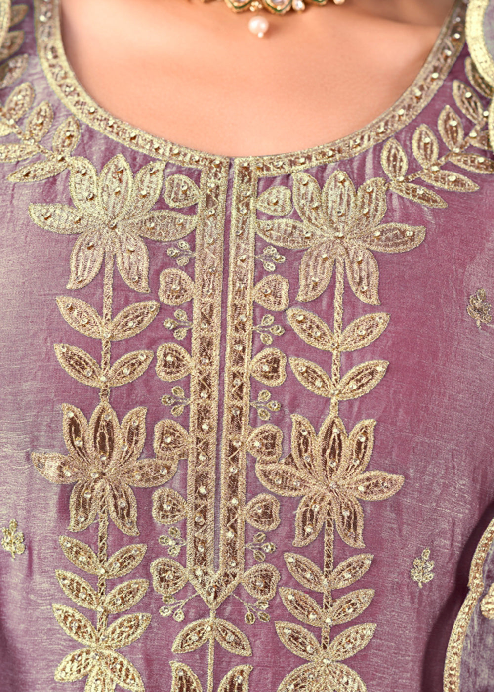Buy Now Purple Premium Fendy Silk Festive Palazzo Suit Online in US, UK, Canada, Netherlands, Germany, Italy, France, Greece, Austria &amp; Worldwide at Empress.