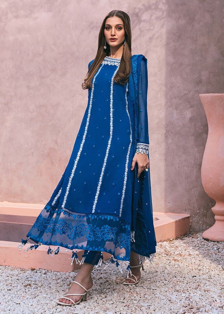 Buy Now Embroidered Ensembles 3 Pcs by Azure | Radiant Sky Online at Empress Online in USA, UK, Canada & Worldwide at Empress Clothing. 