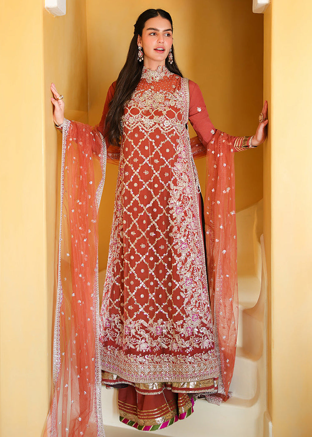 Buy Bachelorette Chronicles Chiffons ‘26 by Mushq | ROSE ORANGE Online in US, UK, Canada, France, Greece, Germany, Sweden, Australia & Worldwide at Empress.