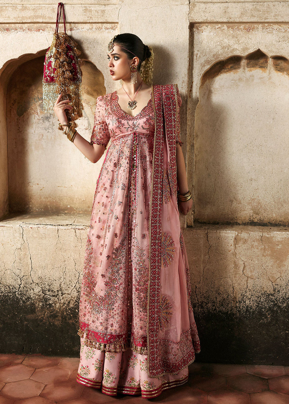 hussain rehar pink dress Sham HussainRehar