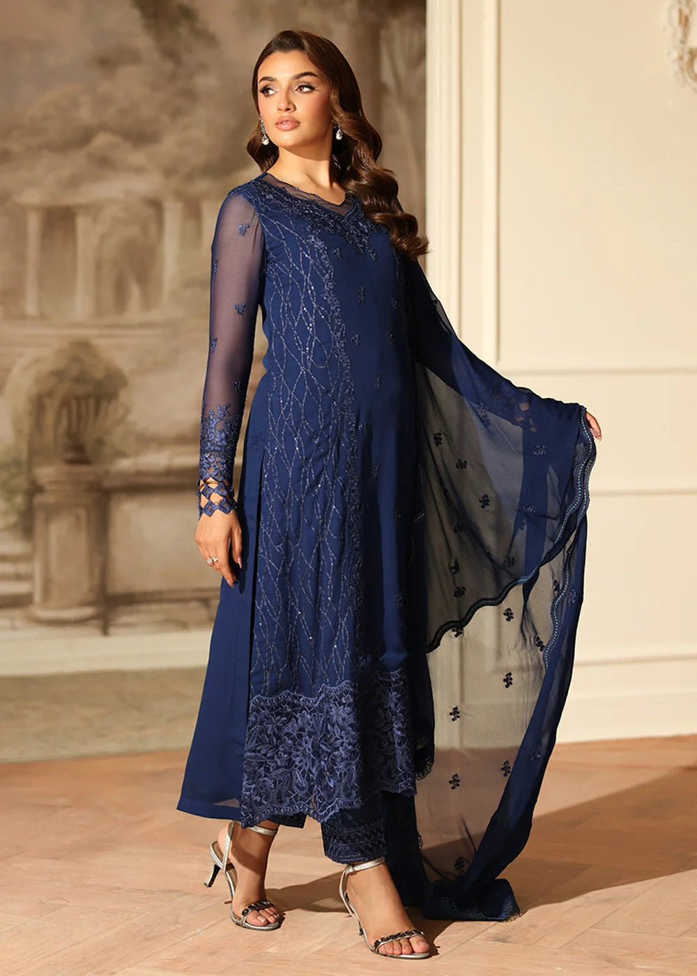 Buy Now Ensembles Party Wear '25 by Azure | Royal Eclipse Online in US, UK, Canada, France, Italy, Germany, Greece, Sweden, Africa, UAE & Worldwide at Empress.