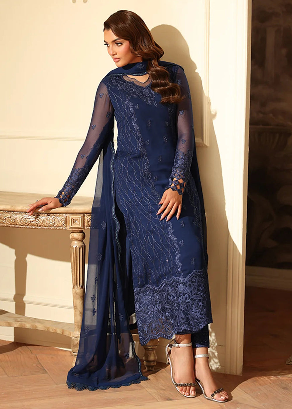 Buy Now Ensembles Party Wear '25 by Azure | Royal Eclipse Online in US, UK, Canada, France, Italy, Germany, Greece, Sweden, Africa, UAE & Worldwide at Empress.