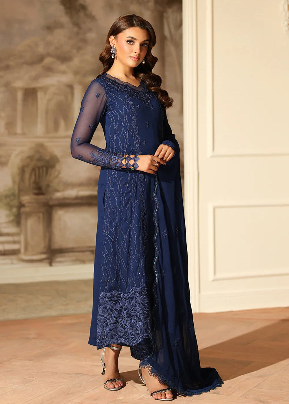 Buy Now Ensembles Party Wear '25 by Azure | Royal Eclipse Online in US, UK, Canada, France, Italy, Germany, Greece, Sweden, Africa, UAE & Worldwide at Empress.