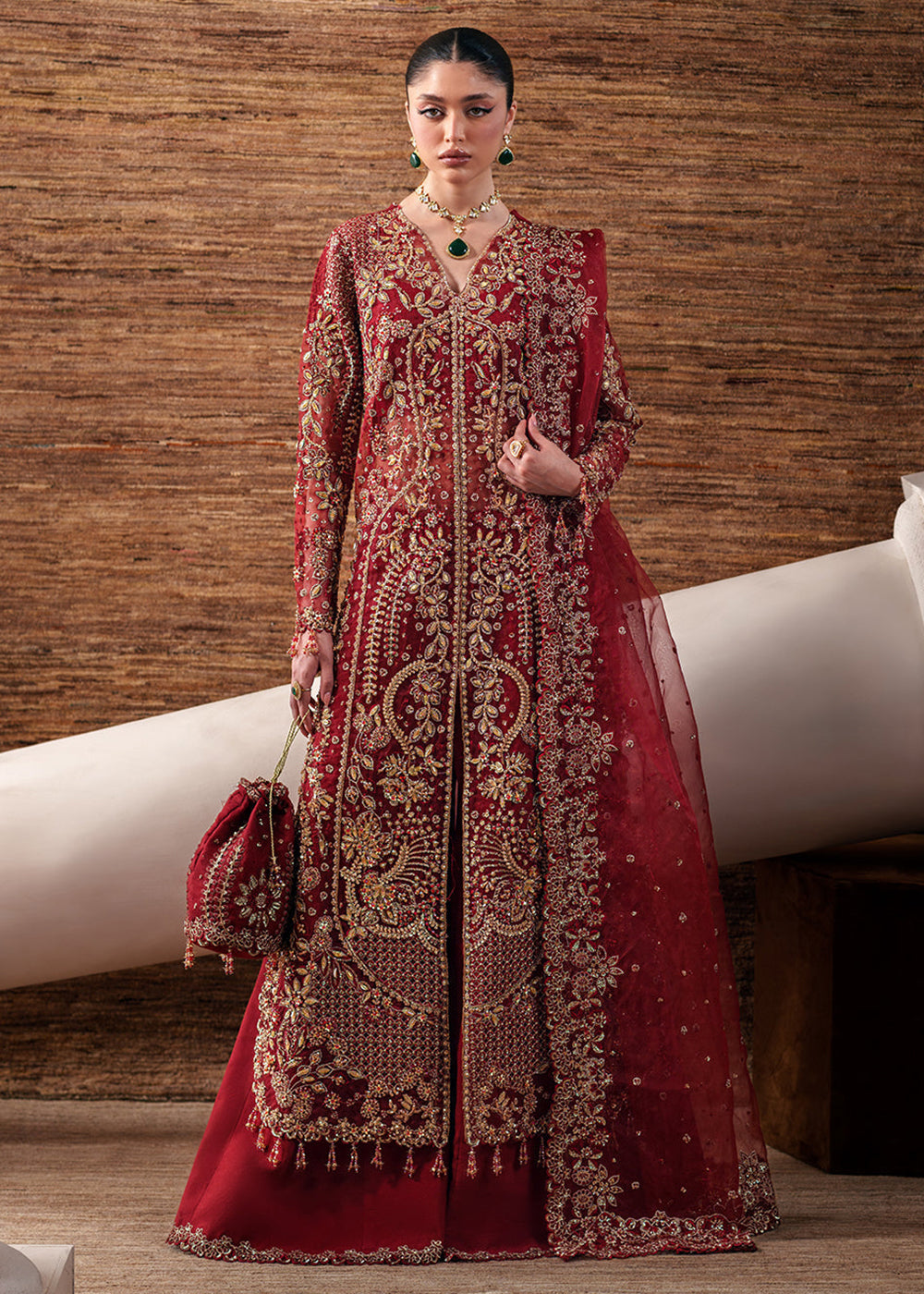 Buy Now Starlit Jewels Luxury Formals '26 by Emaan Adeel | Ruby Veil Online in US, UK, Canada, France, Italy, Germany, Greece, Sweden & Worldwide at Empress.