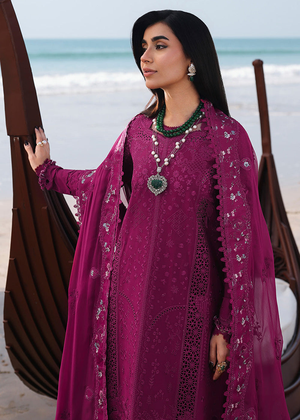 Buy Now Sahil Luxury Lawn '26 by Qalamkar | SA-01 ZARA Online in US, UK, Canada, France, Italy, Germany, Greece, Sweden, Africa, Qatar & Worldwide at Empress.