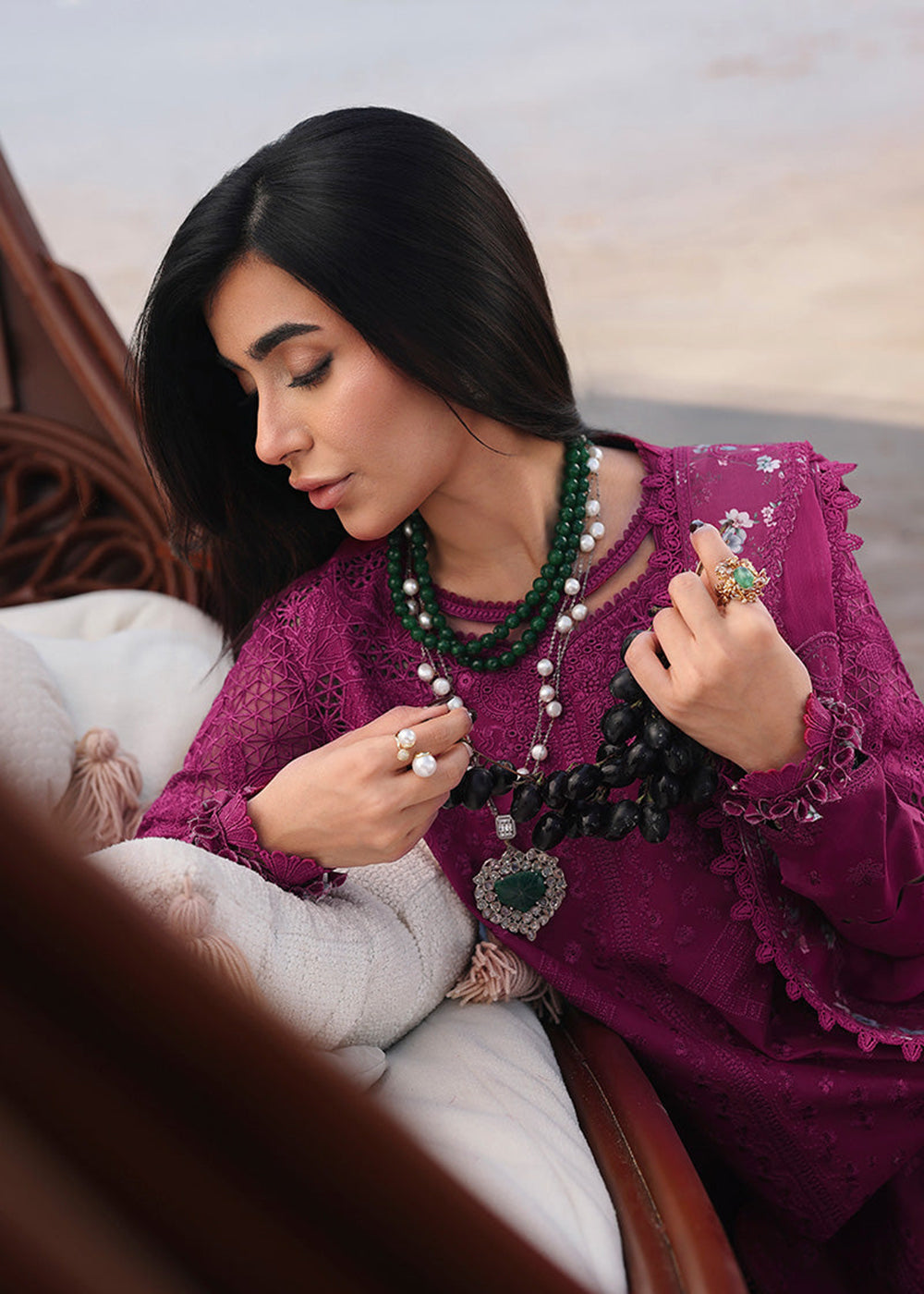 Buy Now Sahil Luxury Lawn '26 by Qalamkar | SA-01 ZARA Online in US, UK, Canada, France, Italy, Germany, Greece, Sweden, Africa, Qatar & Worldwide at Empress.