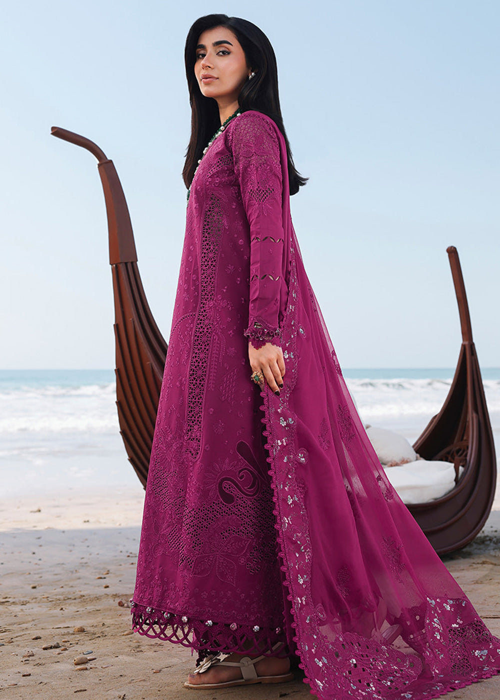 Buy Now Sahil Luxury Lawn '26 by Qalamkar | SA-01 ZARA Online in US, UK, Canada, France, Italy, Germany, Greece, Sweden, Africa, Qatar & Worldwide at Empress.