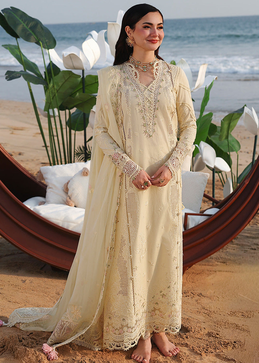 Buy Now Sahil Luxury Lawn '26 by Qalamkar | SA-03 SAFA Online in US, UK, Canada, France, Italy, Germany, Greece, Sweden, Africa, Qatar & Worldwide at Empress.