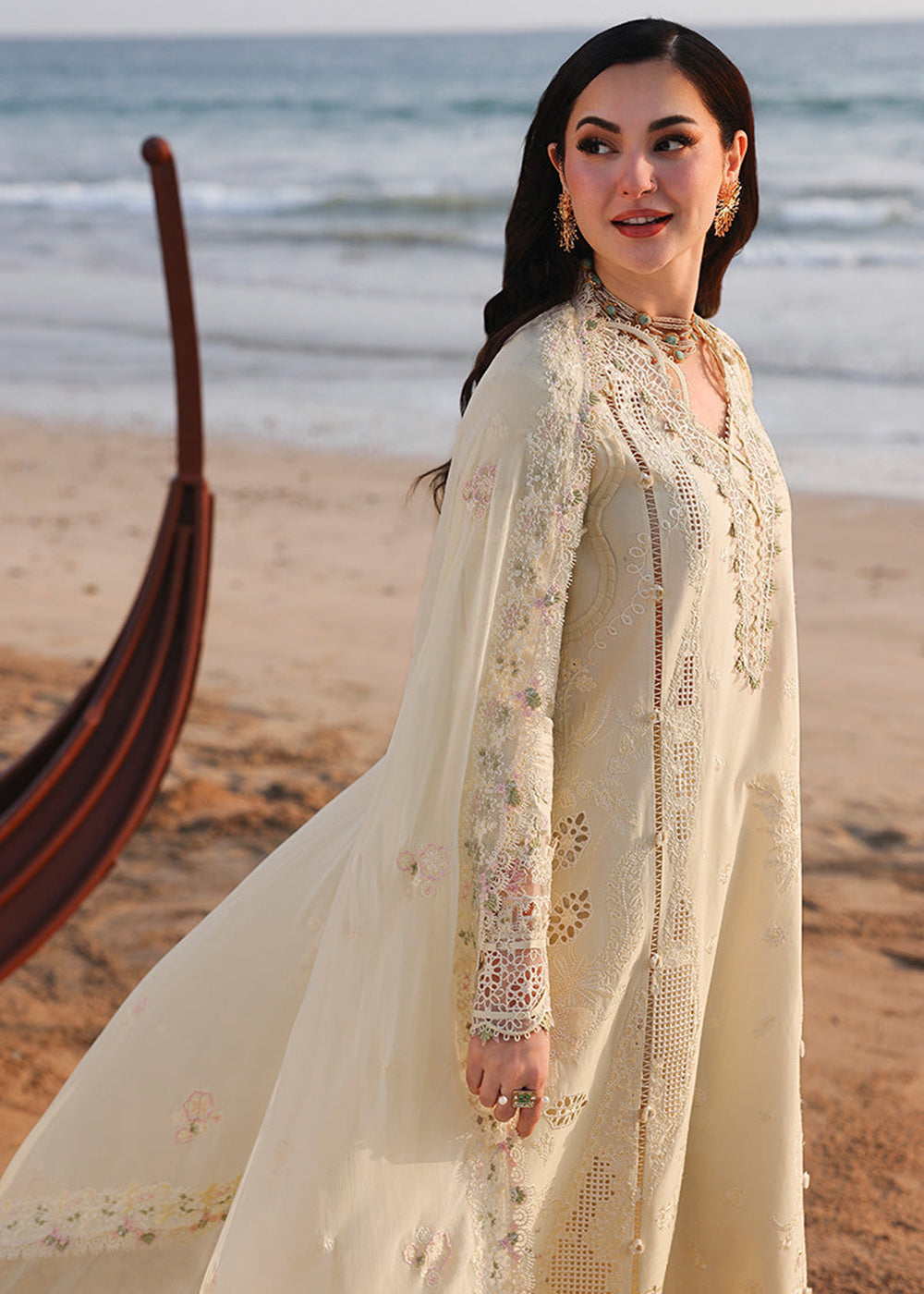 Buy Now Sahil Luxury Lawn '26 by Qalamkar | SA-03 SAFA Online in US, UK, Canada, France, Italy, Germany, Greece, Sweden, Africa, Qatar & Worldwide at Empress.