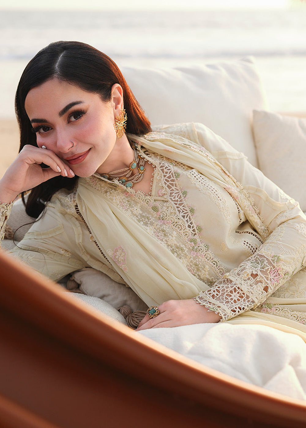 Buy Now Sahil Luxury Lawn '26 by Qalamkar | SA-03 SAFA Online in US, UK, Canada, France, Italy, Germany, Greece, Sweden, Africa, Qatar & Worldwide at Empress.