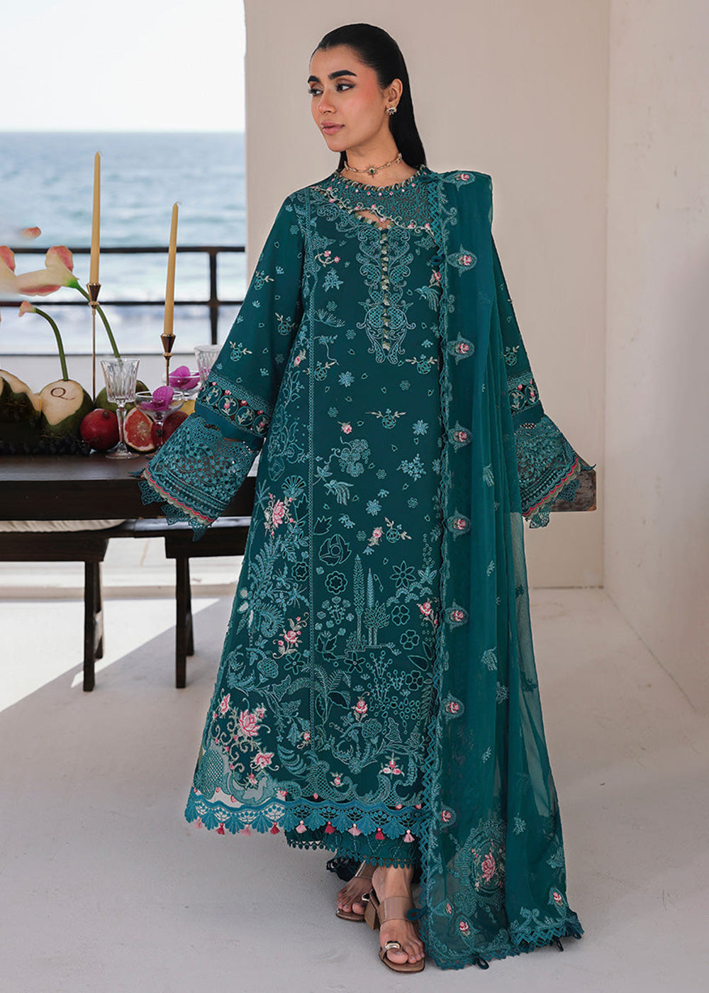 Buy Now Sahil Luxury Lawn '26 by Qalamkar | SA-04 ELIF Online in US, UK, Canada, France, Italy, Germany, Greece, Sweden, Africa, Qatar & Worldwide at Empress.