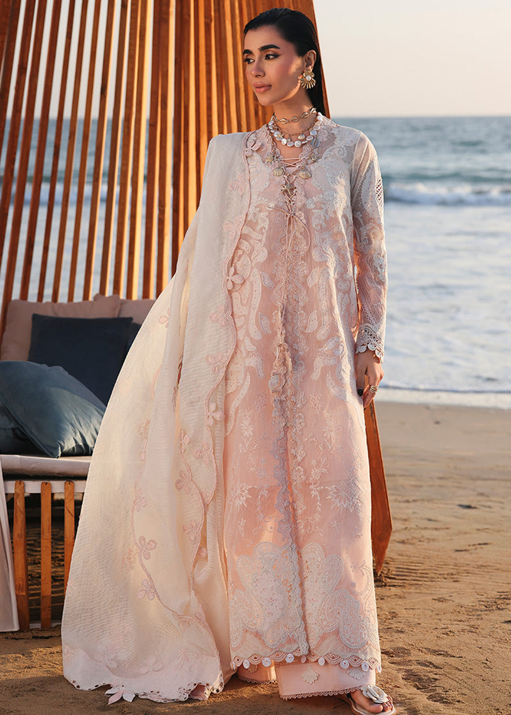 Buy Now Sahil Luxury Lawn '26 by Qalamkar | SA-06 MAHUR Online in US, UK, Canada, France, Italy, Germany, Greece, Sweden, Africa, Qatar & Worldwide at Empress.