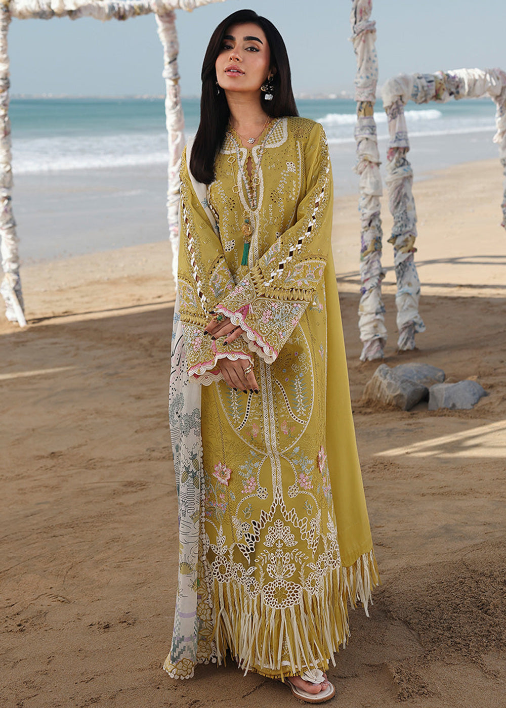 Buy Now Sahil Luxury Lawn '26 by Qalamkar | SA-07 HIRA Online in US, UK, Canada, France, Italy, Germany, Greece, Sweden, Africa, Qatar & Worldwide at Empress.