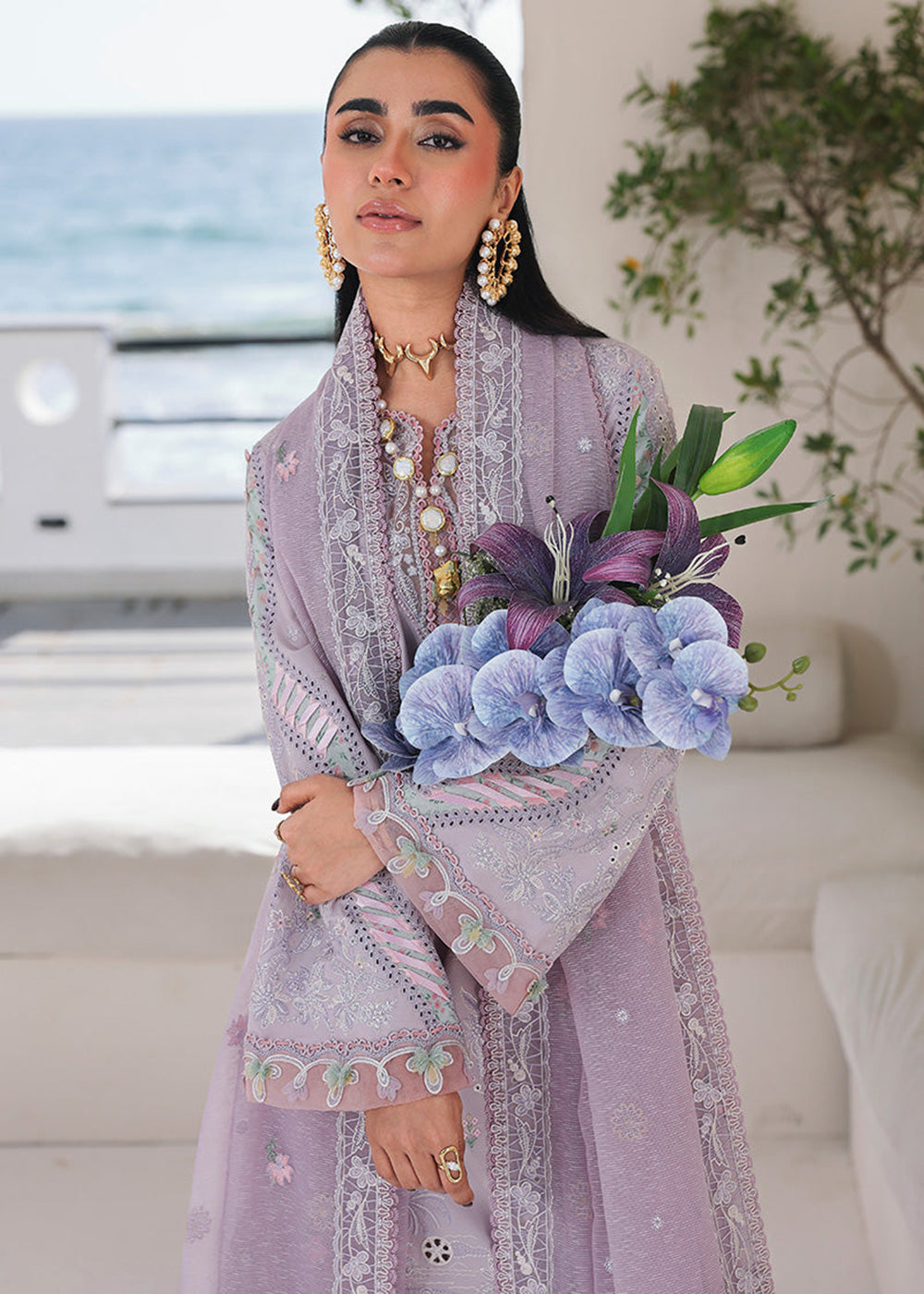 Buy Now Sahil Luxury Lawn '26 by Qalamkar | SA-11 REHMA Online in US, UK, Canada, France, Italy, Germany, Greece, Sweden, Africa, Qatar & Worldwide at Empress.