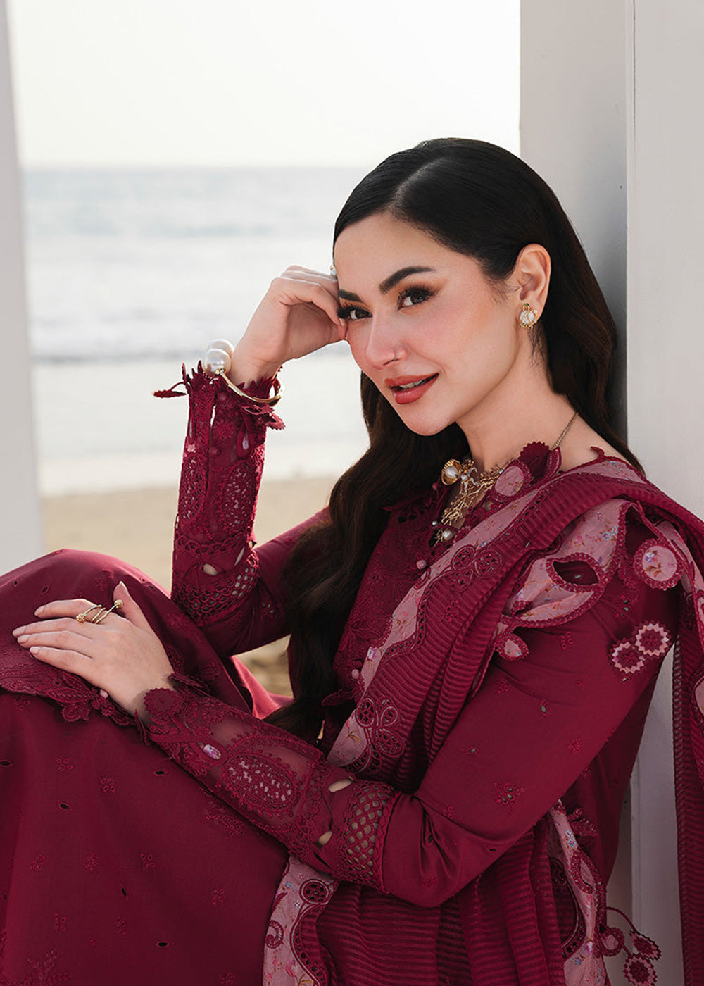 Buy Now Sahil Luxury Lawn '26 by Qalamkar | SA-14 NELAM Online in US, UK, Canada, France, Italy, Germany, Greece, Sweden, Africa, Qatar & Worldwide at Empress.