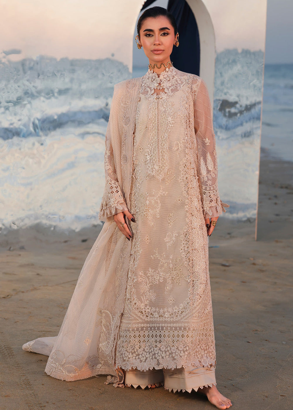 Buy Now Sahil Luxury Lawn '26 by Qalamkar | SA-15 NEHAN Online in US, UK, Canada, France, Italy, Germany, Greece, Sweden, Africa, Qatar & Worldwide at Empress.