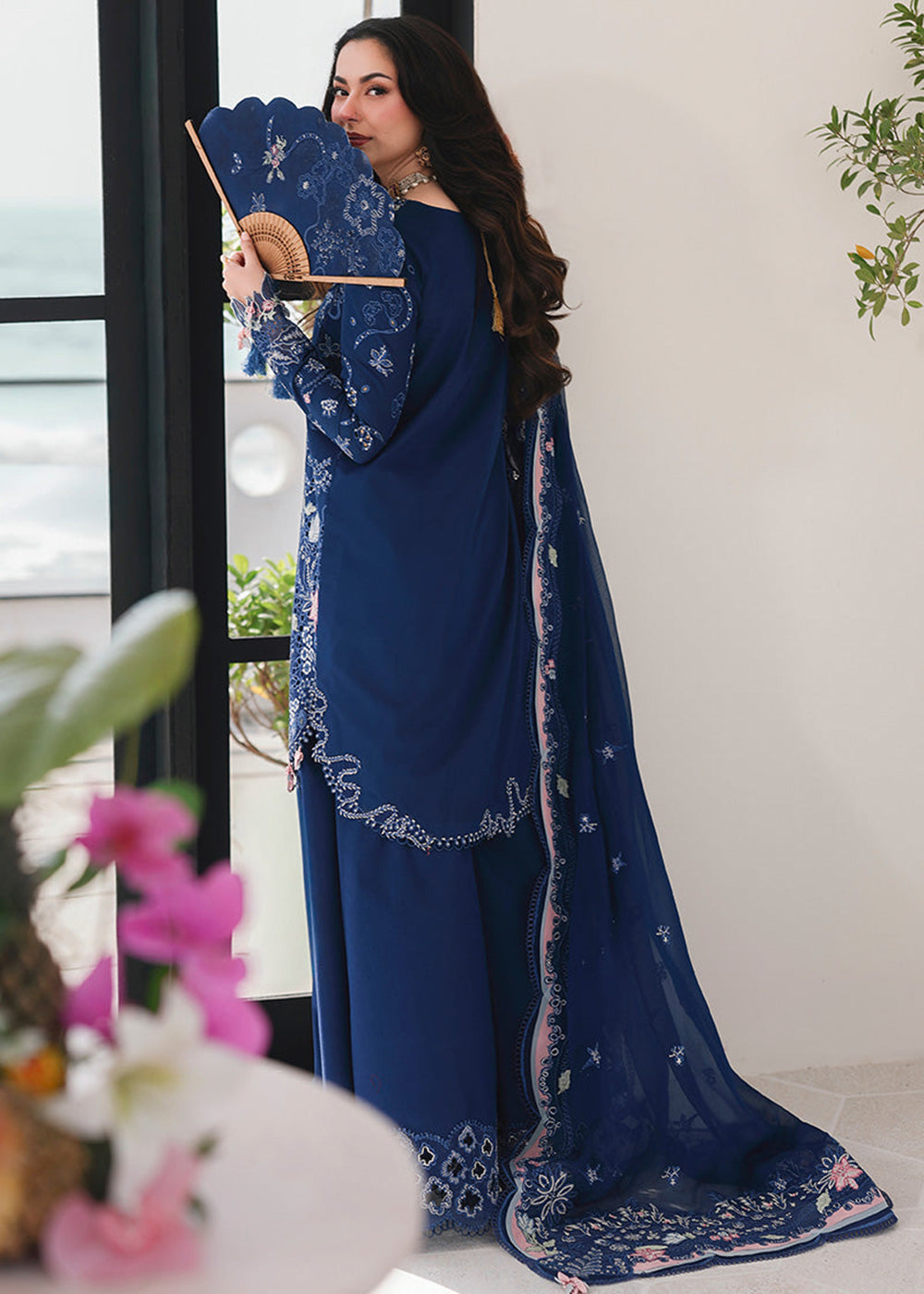 Buy Now Sahil Luxury Lawn '26 by Qalamkar | SA-16 ESMA Online in US, UK, Canada, France, Italy, Germany, Greece, Sweden, Africa, Qatar & Worldwide at Empress.